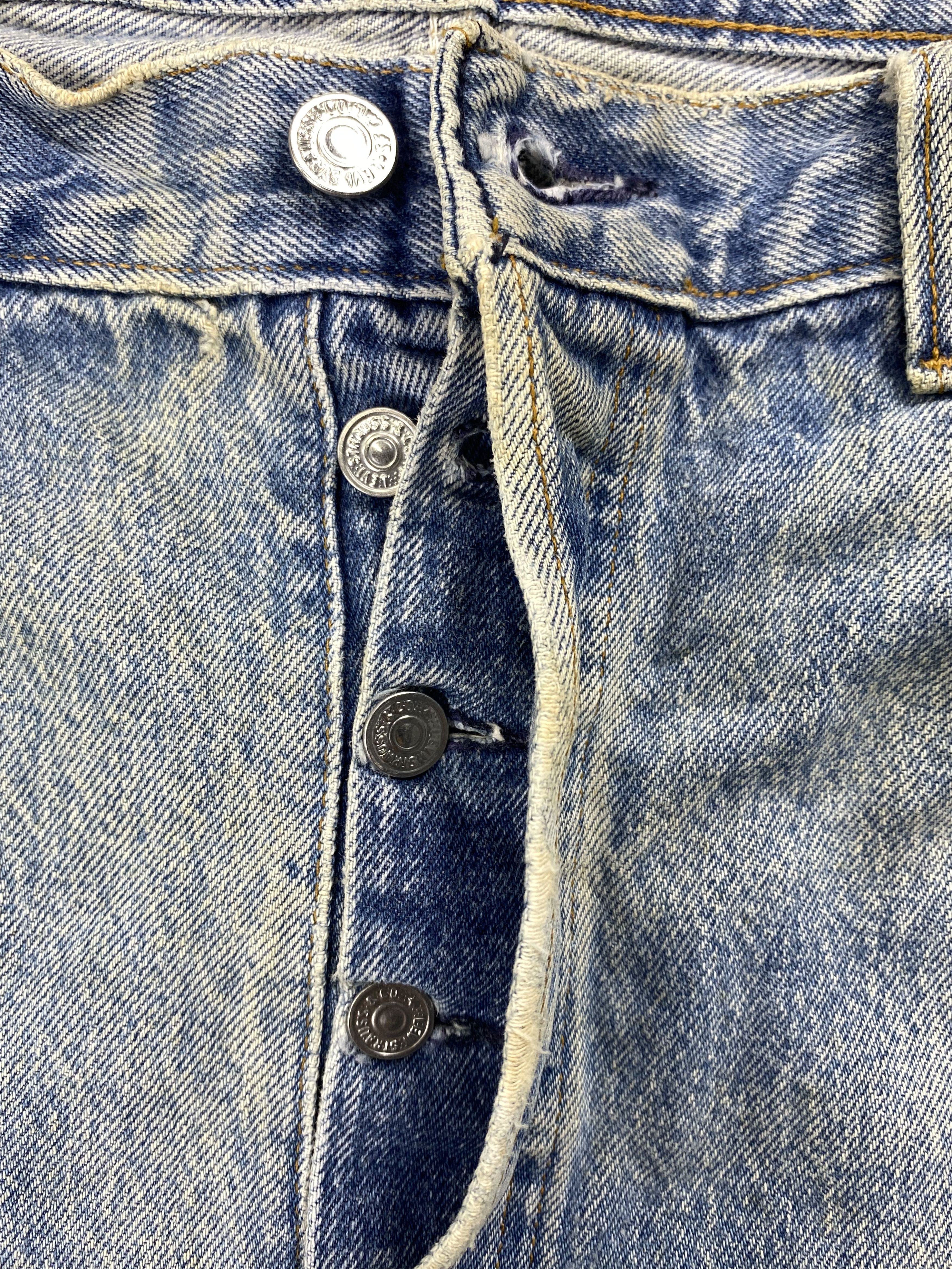 Levi's 80s Light Wash Vintage Levi's 501 35x28.5 Denim -JN1185 Size US 35 - 6 Thumbnail