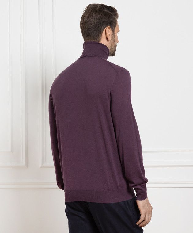 Brunello Cucinelli o1w1db10225 Cashmere Sweater in Dark Purple Size US M / EU 48-50 / 2 - 4 Thumbnail