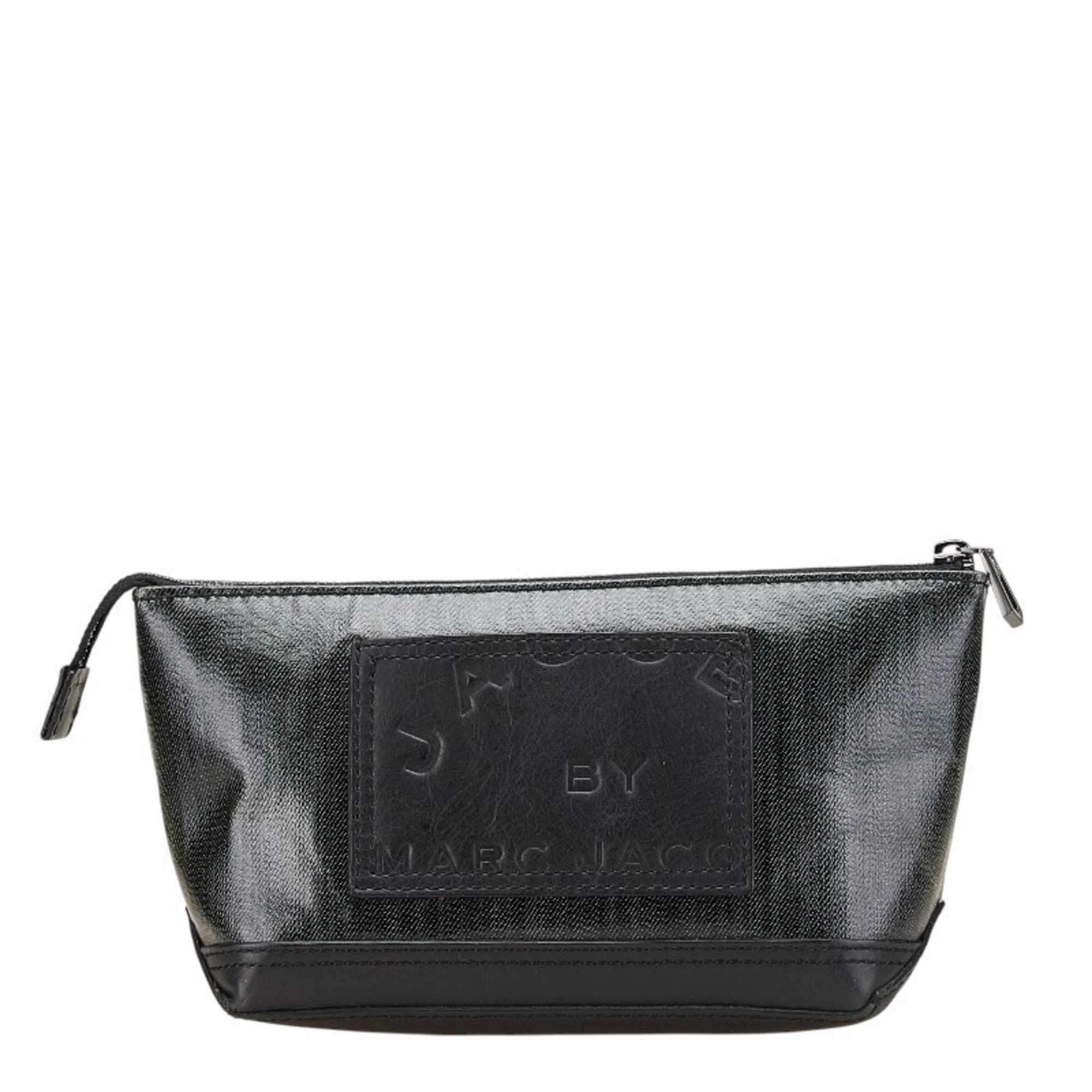 Marc Jacobs Marc Jacobs Pouch Khaki Black Leather Women's MARC JACOBS Size ONE SIZE - 1 Thumbnail