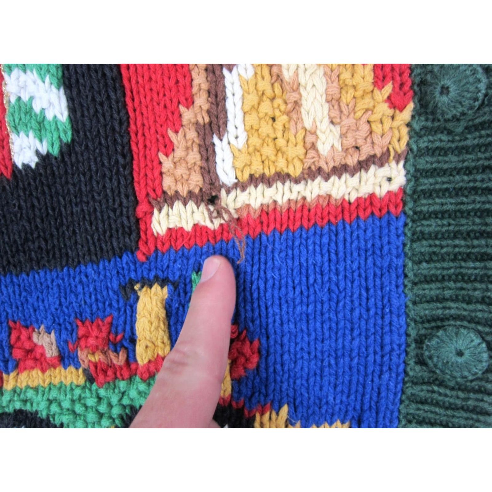 Vintage VINTAGE Heirloom Collectibles Cardigan Womens M Green Christmas Holiday 90s Sweater Size M / US 6-8 / IT 42-44 - 6 Thumbnail