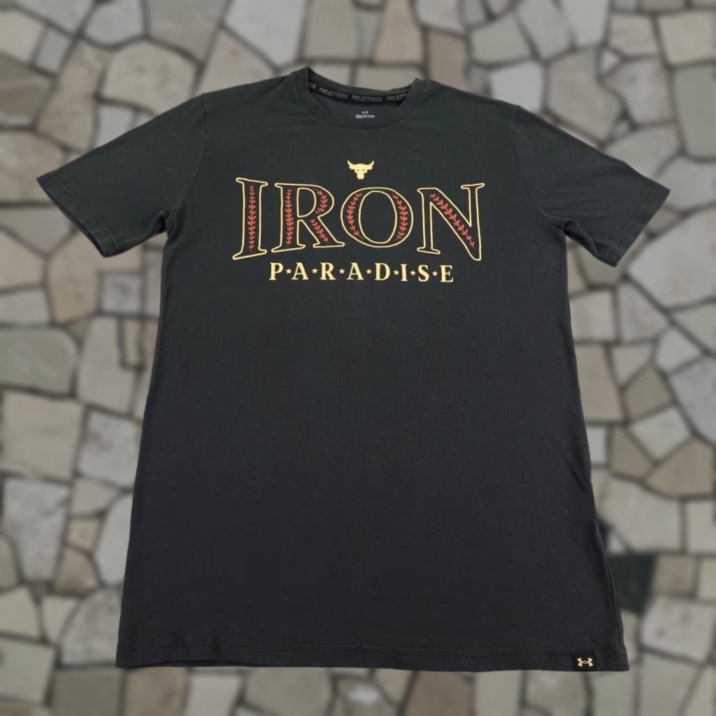 Under Armour Under Armour Shirt Mens Small Black Project Rock Iron Paradise Athletic Workout Shirt Size US S / EU 44-46 / 1 - 1 Thumbnail