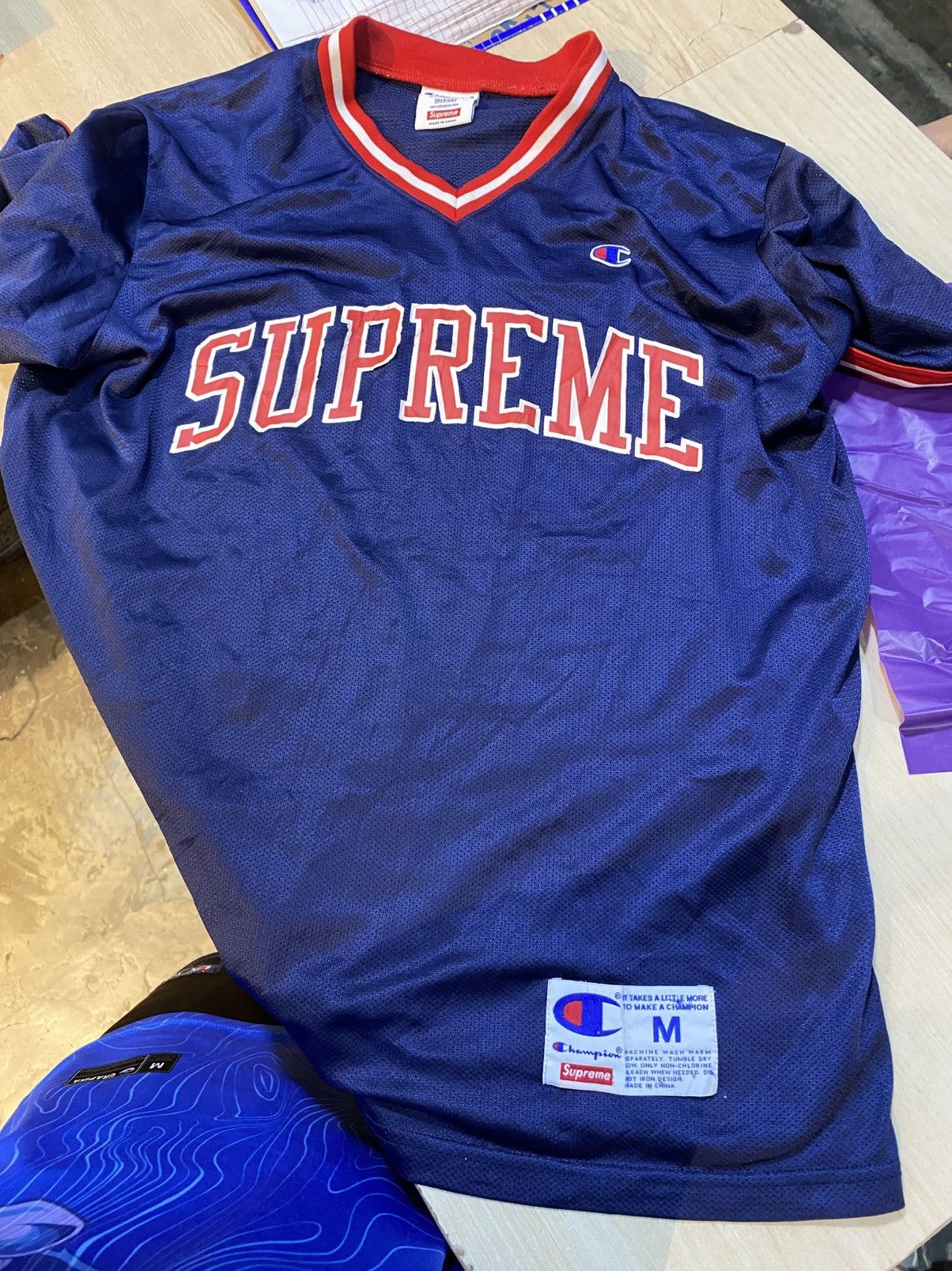 Supreme Champion x Supreme shooting jersey | Grailed