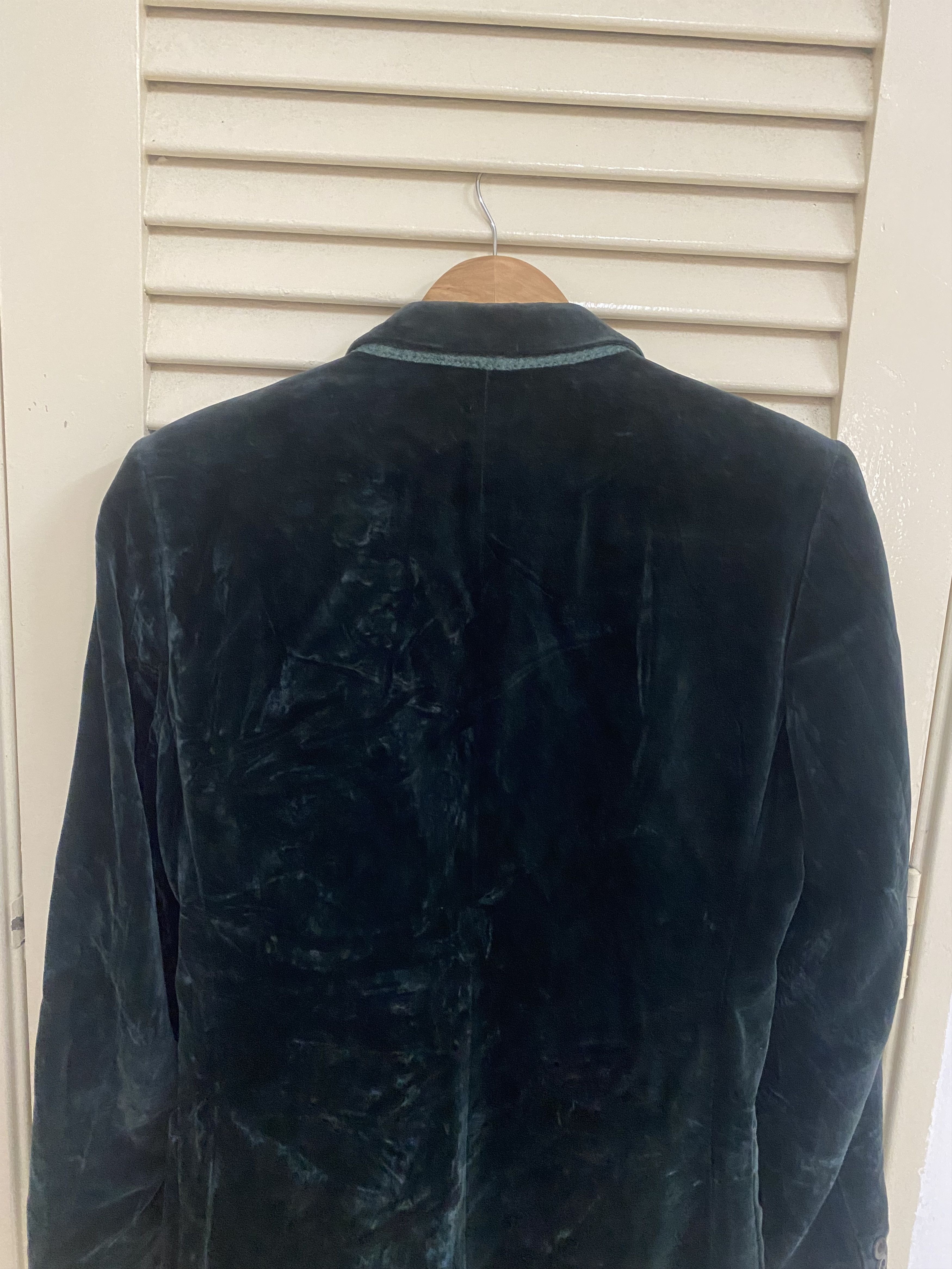 Saint Laurent Paris Hedi Slimane Era Slim Green Velvet Blazer Size 40L - 5 Thumbnail