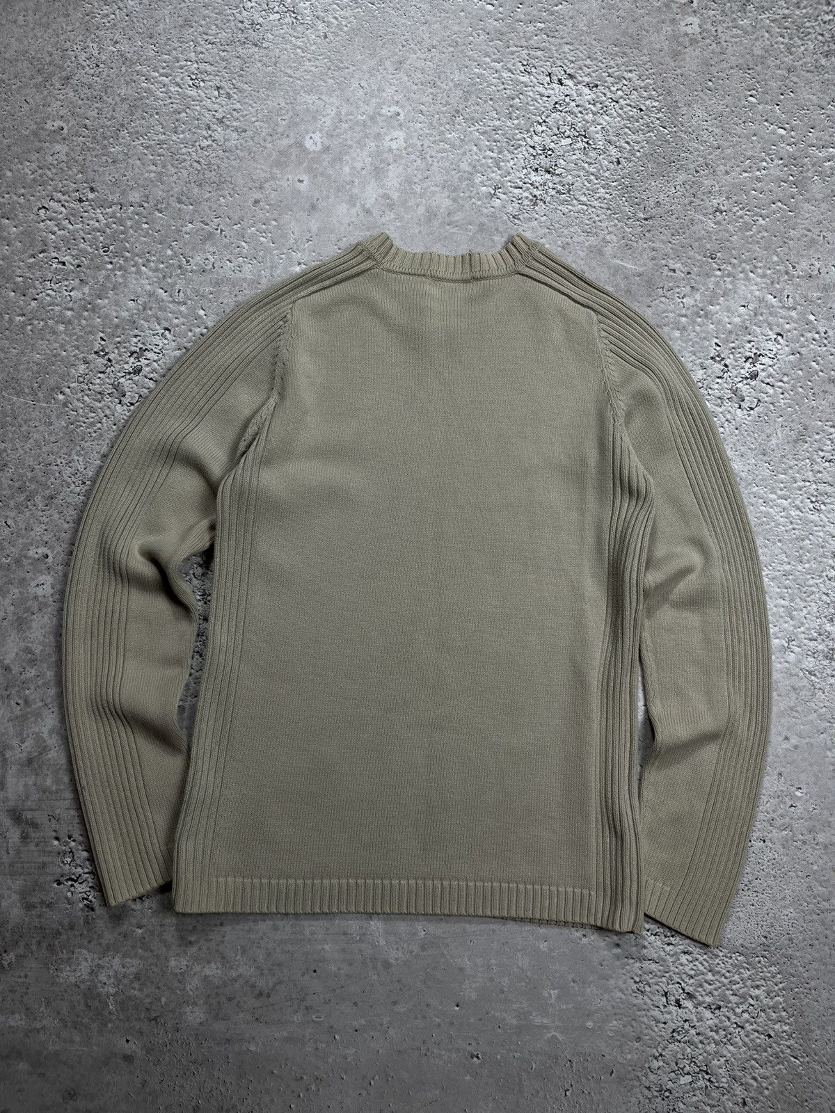 Polo Jeans Company RL Beige Knit Sweater Ribbed Sleeves