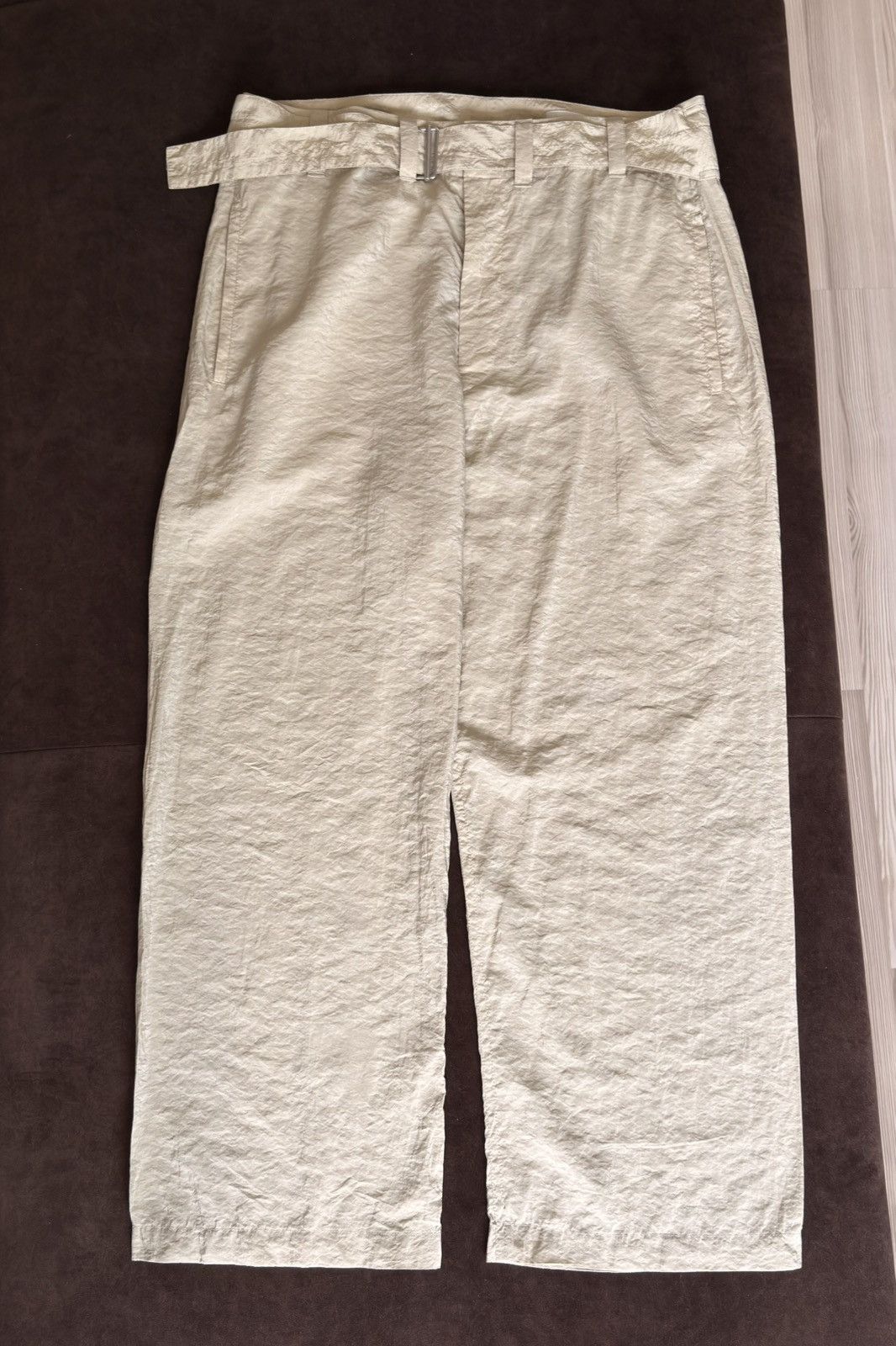 Lemaire Lemaire Dry Silk Soft Belted Pants - Ecru Size 28" / US 6 / IT 42 - 13 Thumbnail