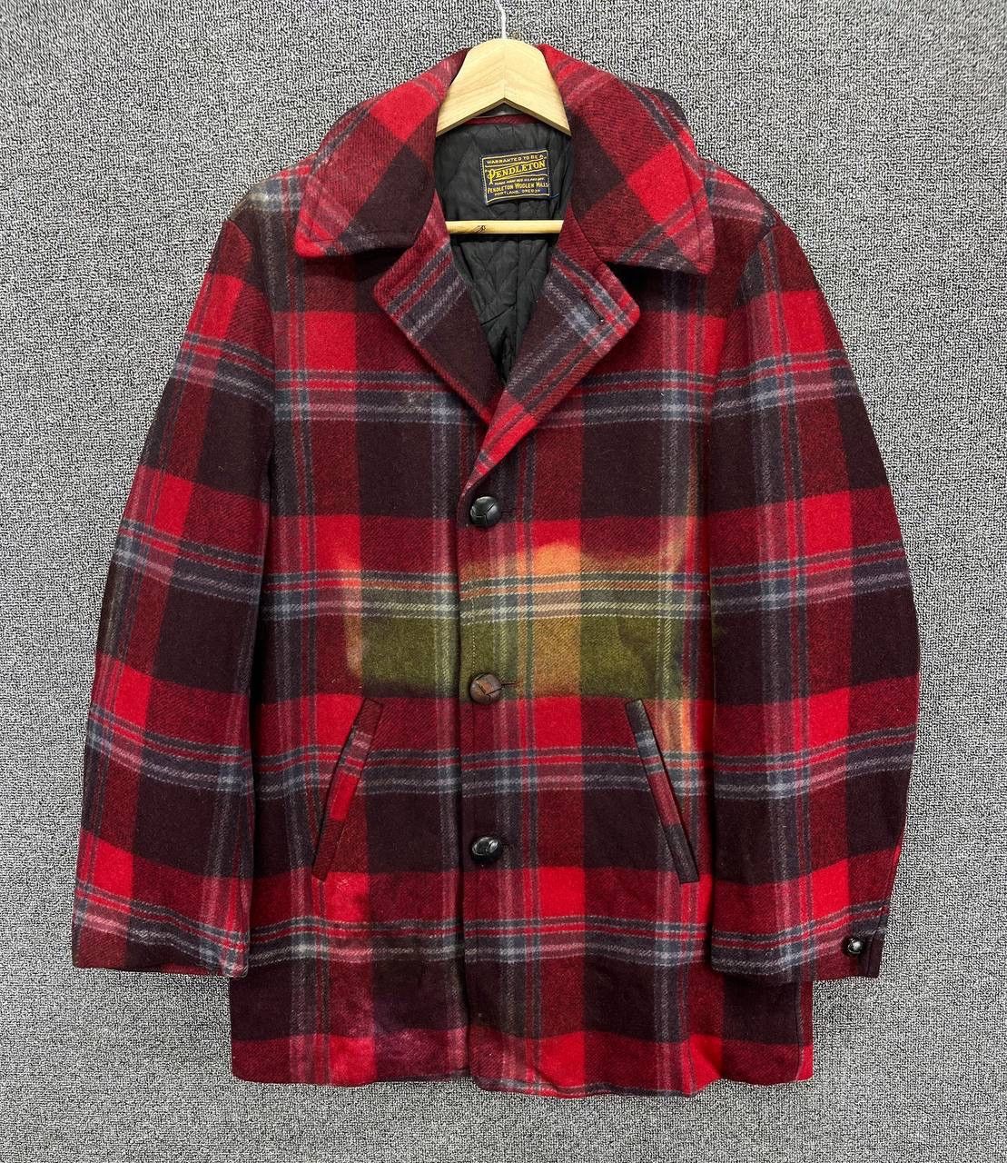 Pendleton × Vintage Vintage Pendleton Shadows Plaid Trashed Wool Jacket Size US M / EU 48-50 / 2 - 1 Thumbnail