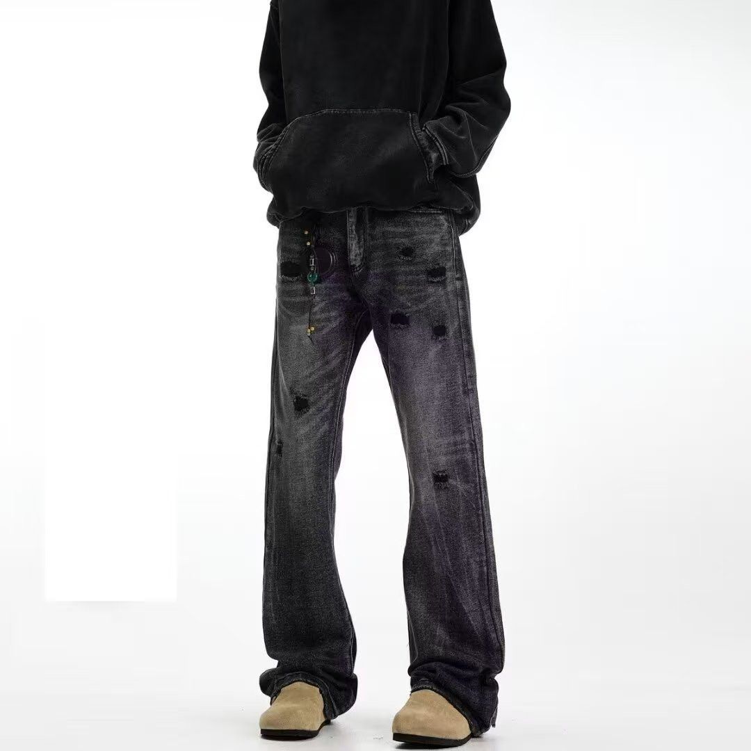 Japanese Brand × Jean Distressed washed men's retro casual ripped bootcut denim Size US 32 / EU 48 - 7 Thumbnail