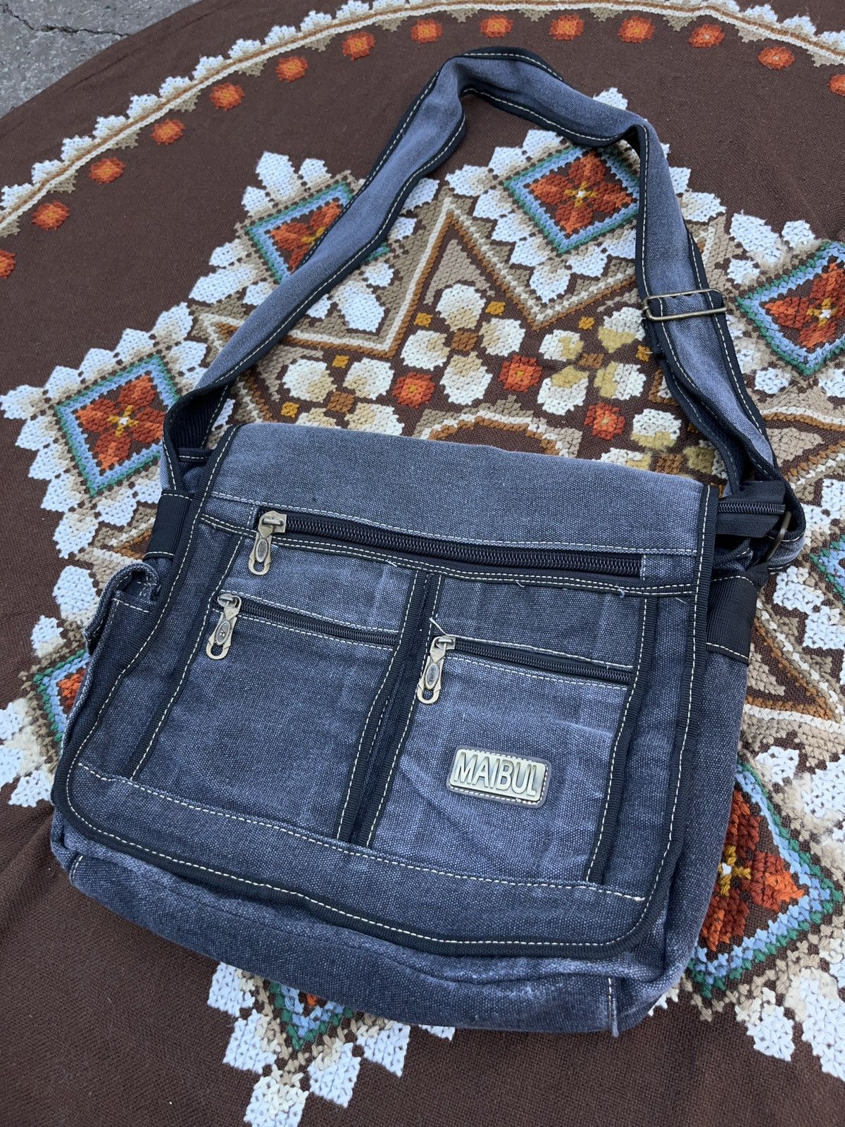 Vintage Vintage Military Bag Multi Pocket Messenger Diesel Style Size ONE SIZE - 1 Thumbnail