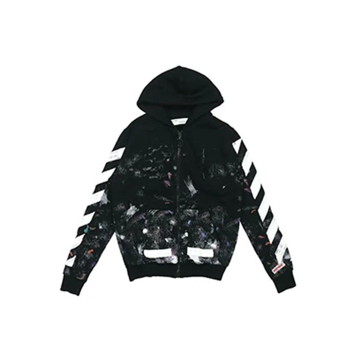 Off White Galaxy Galaxy Zip Up Hoodie OFF-WHITE Galaxy Brush