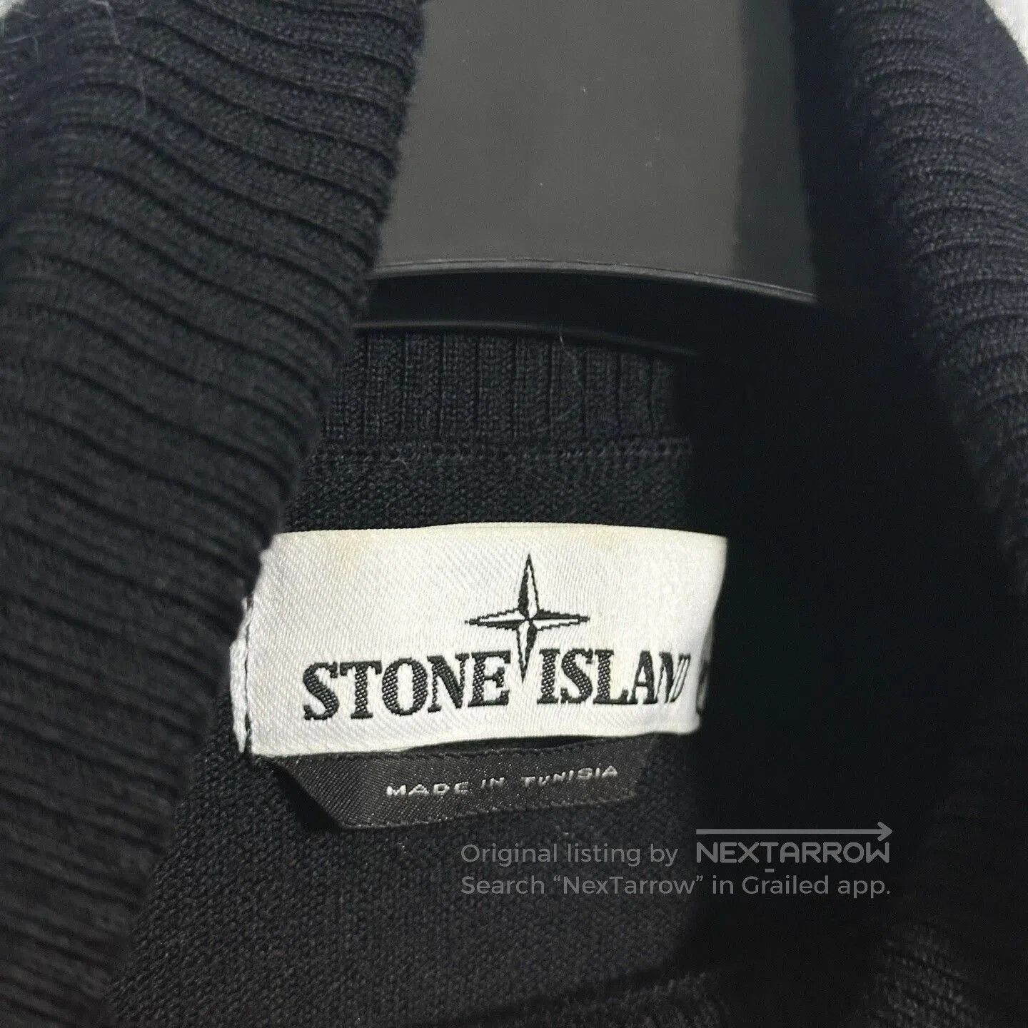 Stone Island black high-neck knit sweater from Stone Island. Size US S / EU 44-46 / 1 - 4 Thumbnail