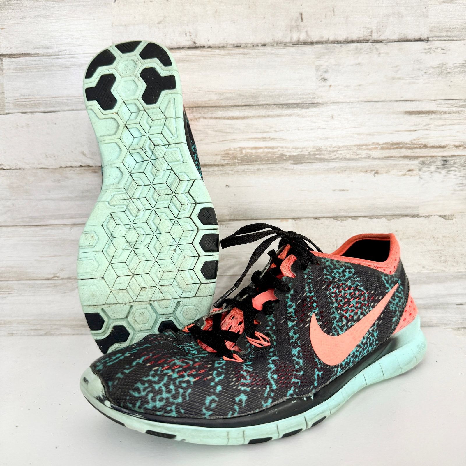 Nike Nike Free 5.0 TR Fir 5 Black/Orange/Teal Running Shoe 8.5 Size US 8.5 / IT 38.5 - 3 Thumbnail
