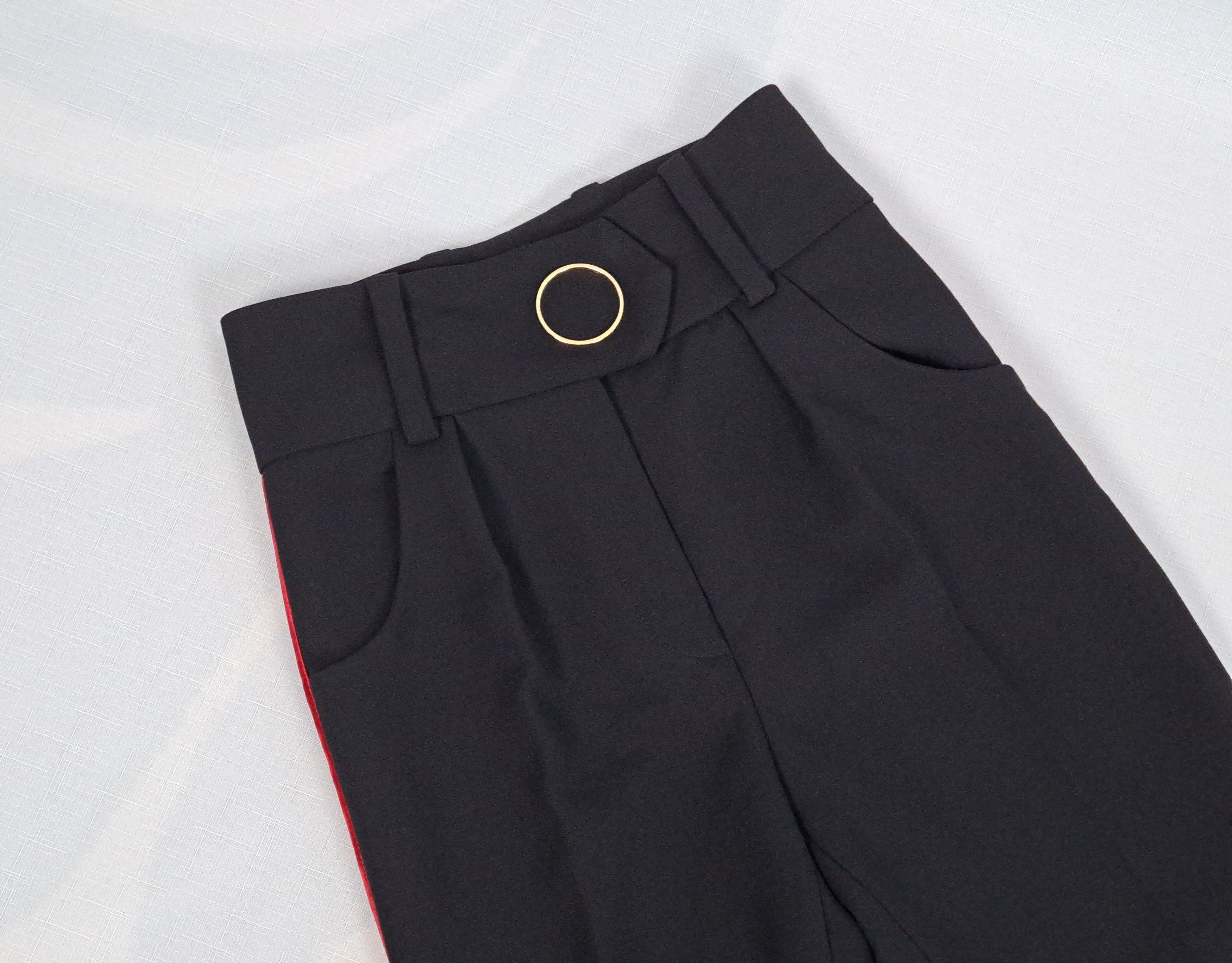 Petar Petrov Petar Petrov high waist wool pants with red stripe. Size 28" / US 6 / IT 42 - 8 Thumbnail