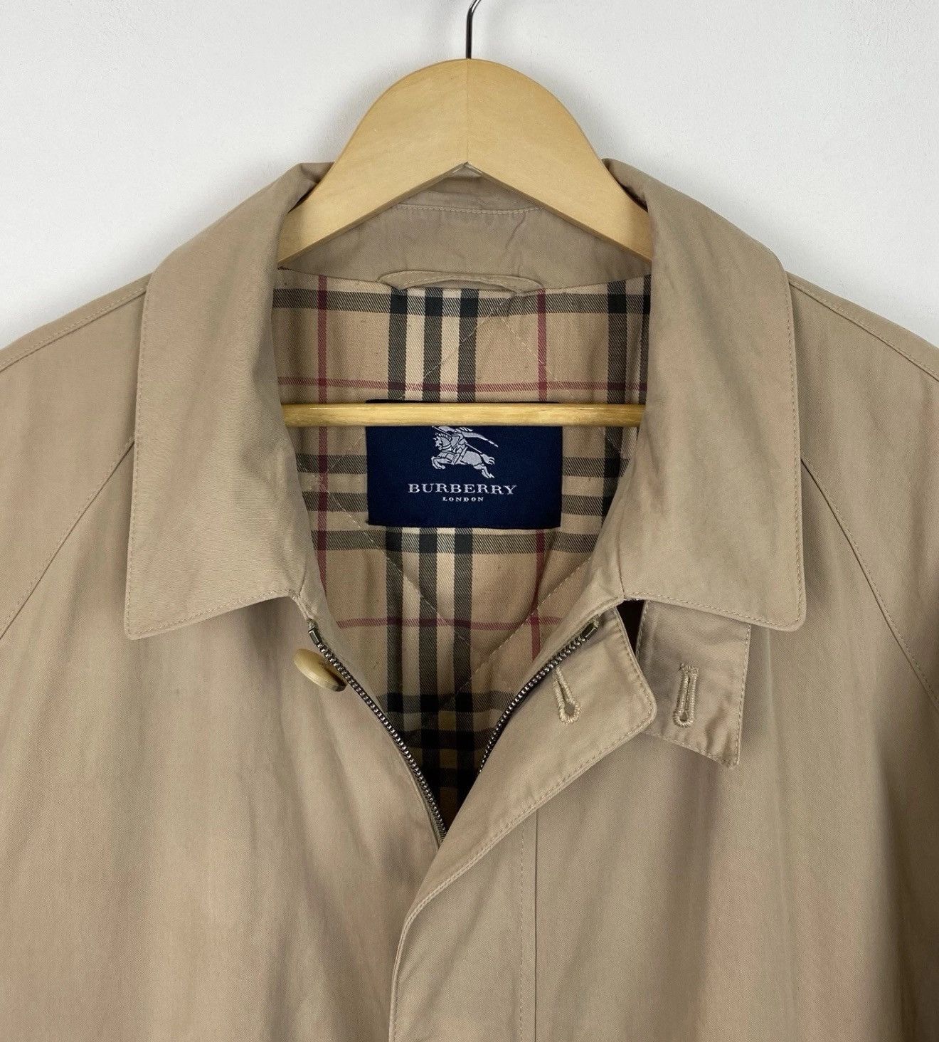 Burberry Burberry London Full Zip Collared Coat Jacket Beige Top Logo Size US XL / EU 56 / 4 - 3 Thumbnail