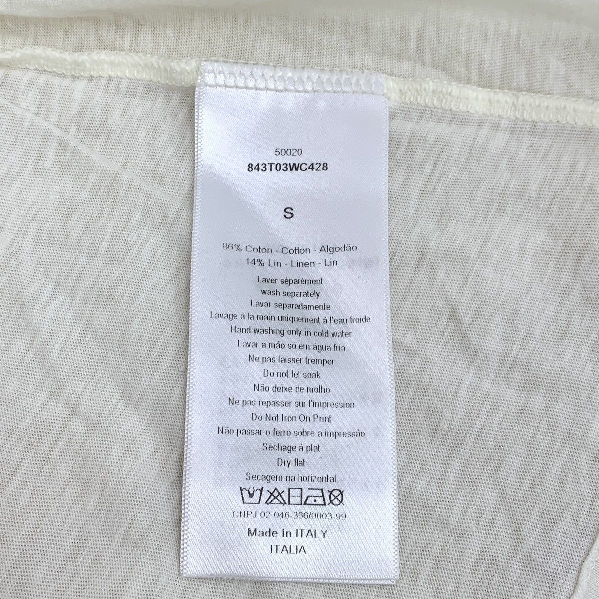 Dior Dior White Logo Letter Print Cotton T-Shirt Size S / US 4 / IT 40 - 7 Thumbnail