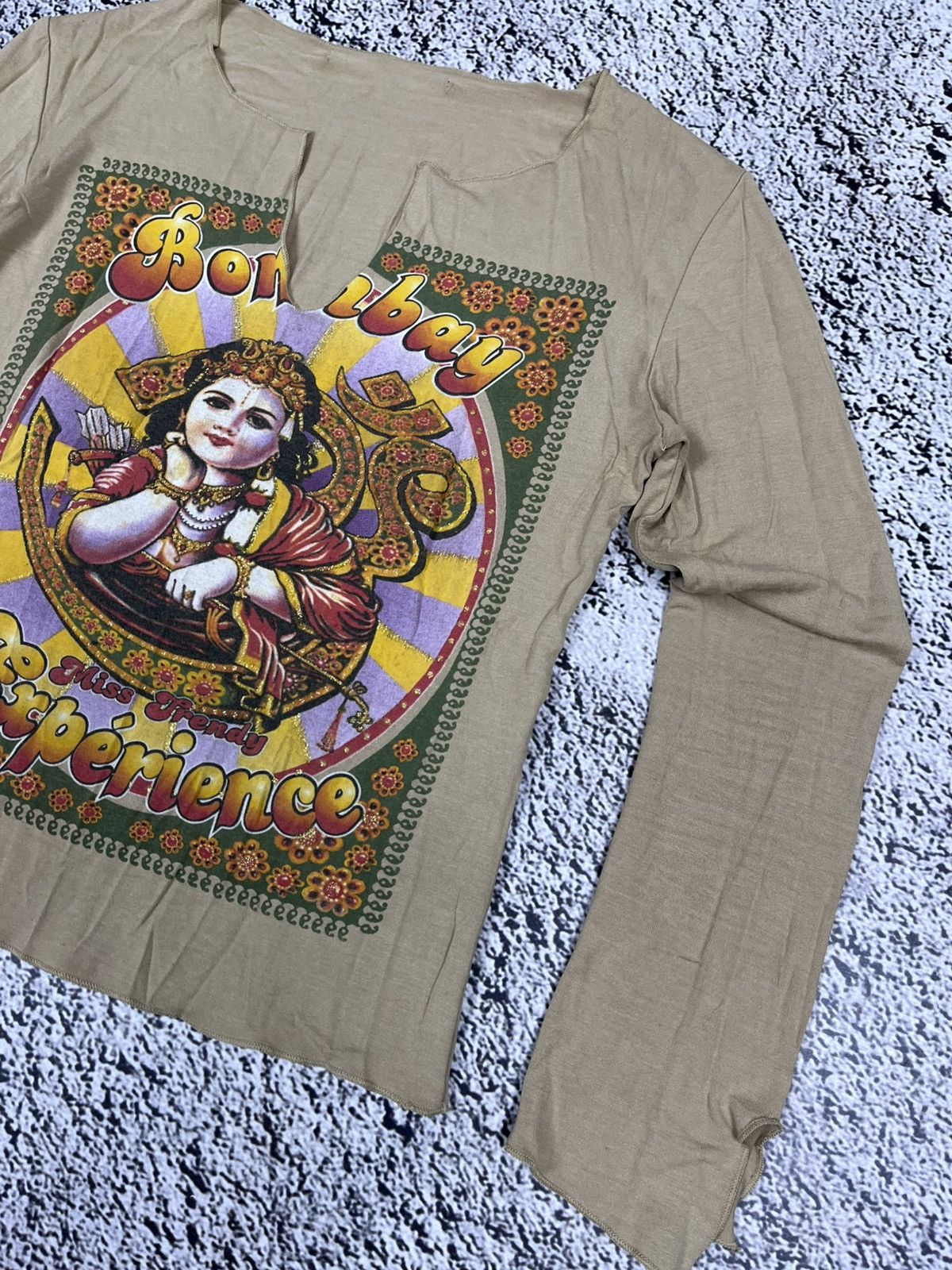 Japanese Brand Vintage Y2K Bombay v neck longsleeve top japanese logo Size S / US 4 / IT 40 - 4 Thumbnail