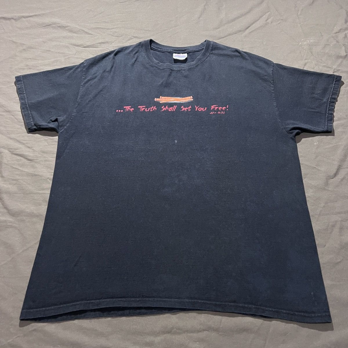 Vintage Vintage Y2K Jesus God Bible Holy Promo Tee XL Faded Size US XL / EU 56 / 4 - 2 Thumbnail