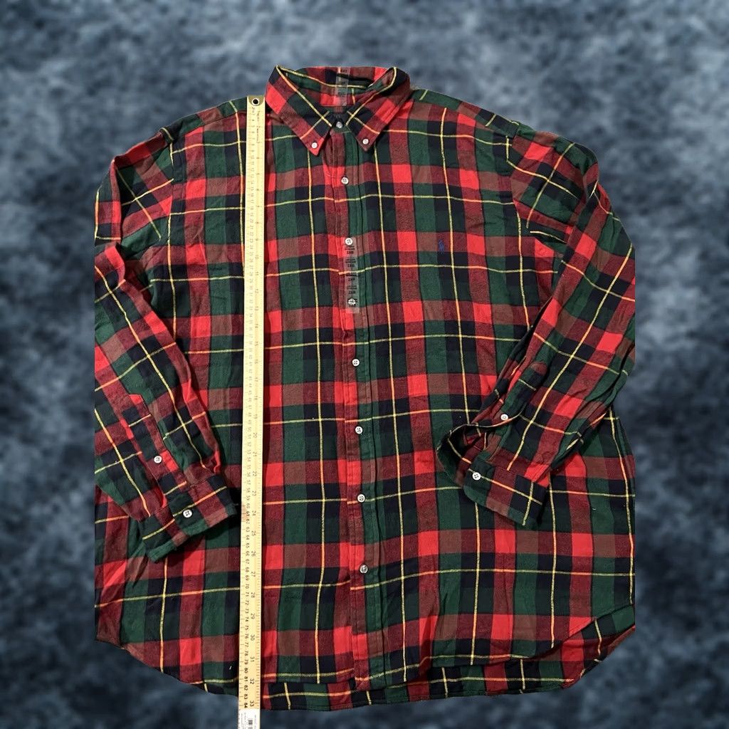 Polo Ralph Lauren Polo Ralph Lauren Flannel Shirt Mens 2XB Red Tartan Plaid Button Down Long Sleeve Size US XXL / EU 58 / 5 - 1 Thumbnail