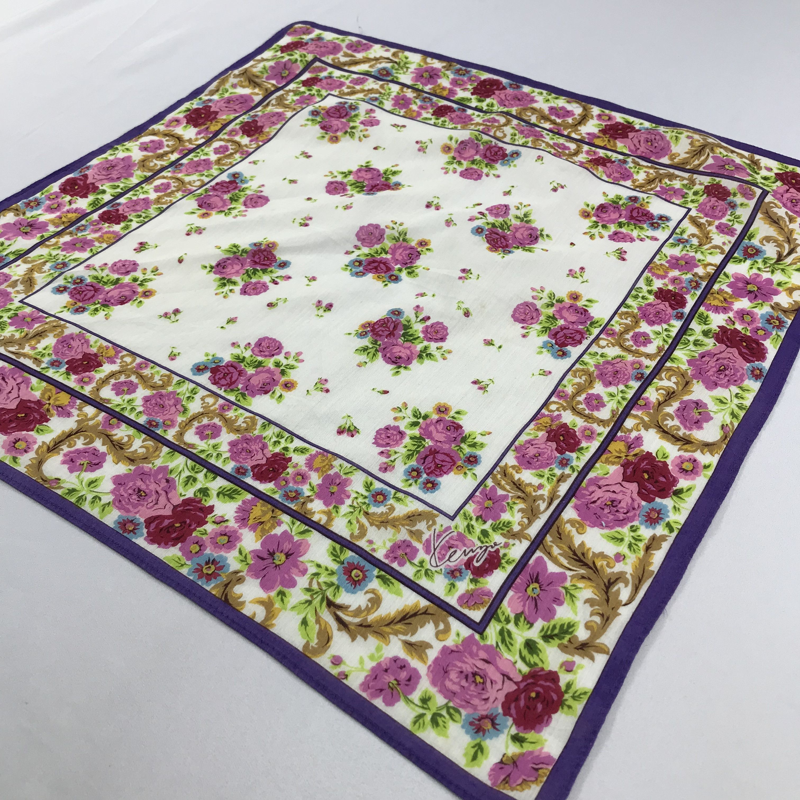 Kenzo × Vintage Kenzo Bandana / Handkerchief / Neckerchief - S2163 Size ONE SIZE - 2 Thumbnail