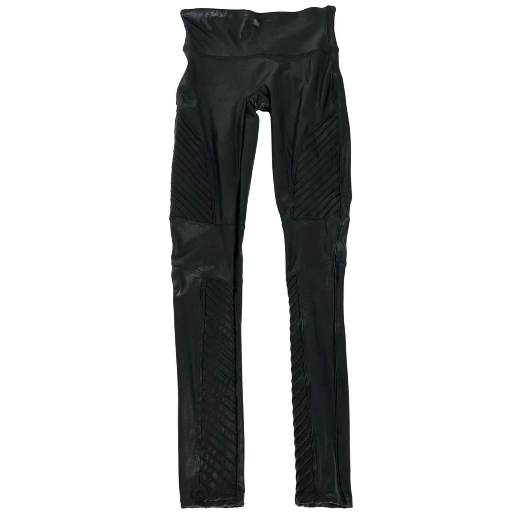 Spanx SPANX Faux Leather Leggings SHINY MOTO BLACK Size Small Size 28" / US 6 / IT 42 - 2 Thumbnail