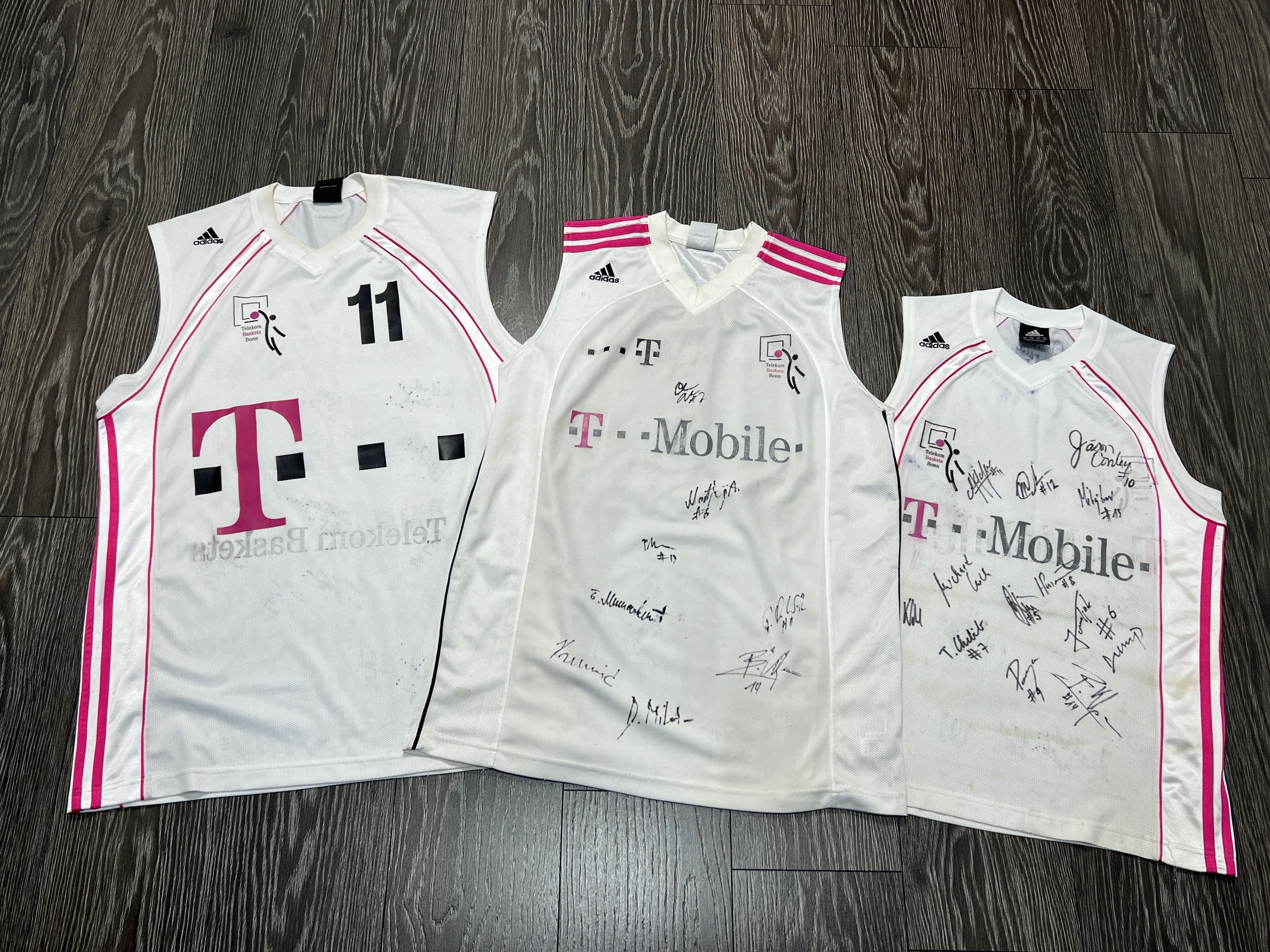 Lot x3 Adidas Telekom Baskets Bonn Basketball Jersey