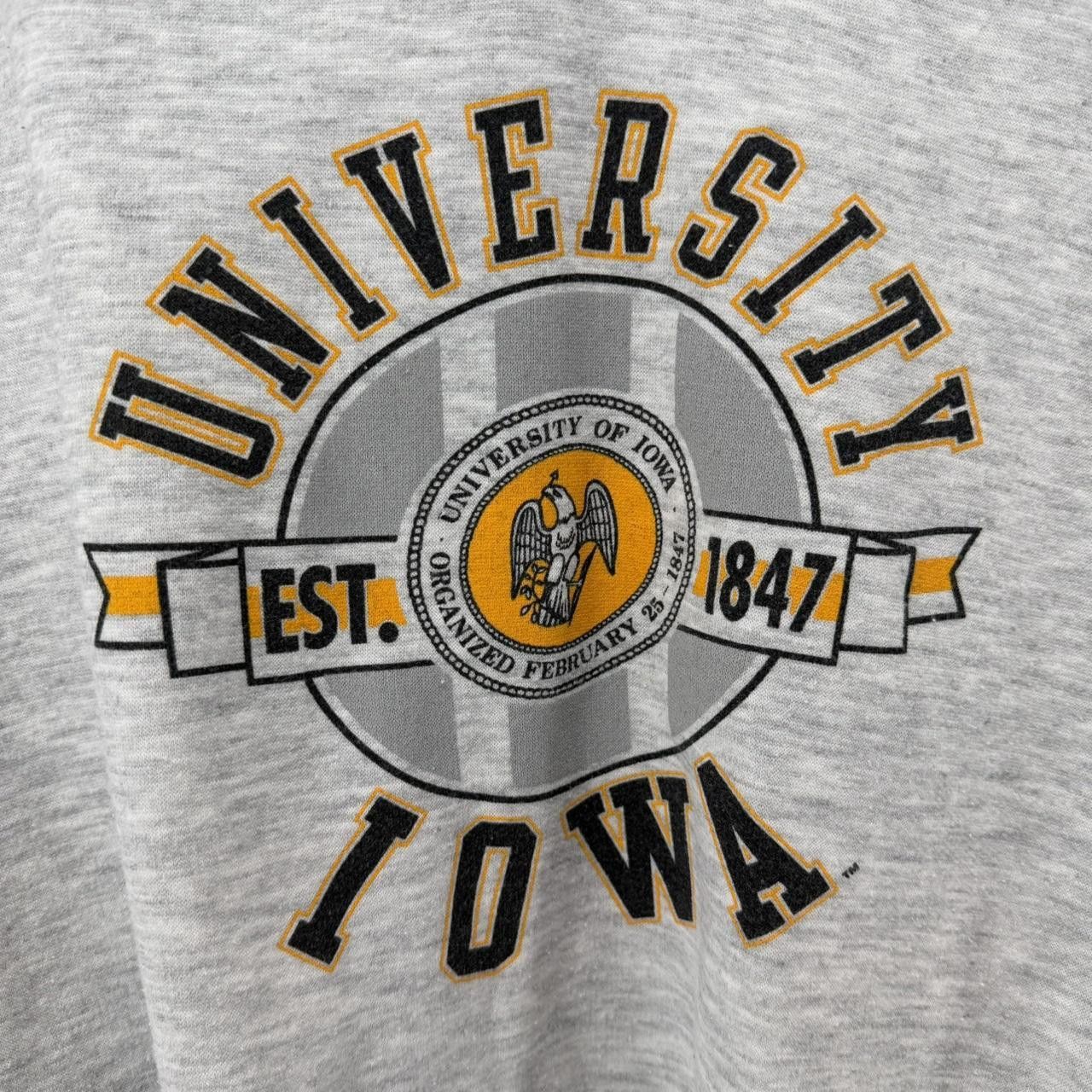 La Gear Vintage University of Iowa Hoodie Gray Hooded Sweatshirt L Size US L / EU 52-54 / 3 - 2 Thumbnail