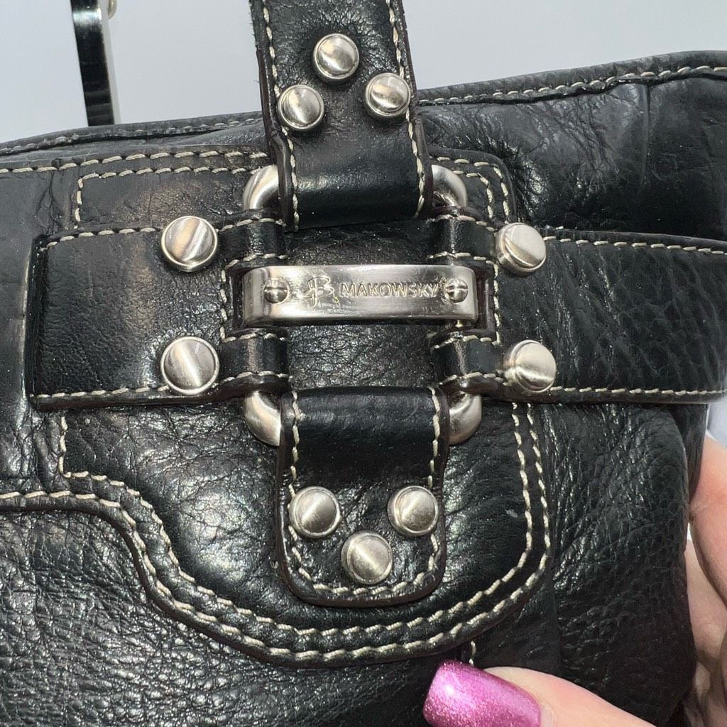 Other B. Makowski Soft Leather Bag with Harness Buckle and Studs. *SEE PICS AND DESCRIPTION Size ONE SIZE - 3 Thumbnail