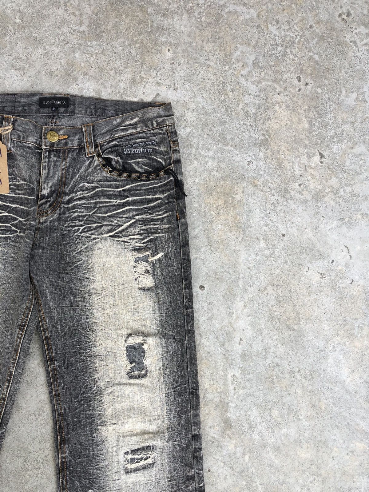 If Six Was Nine Japanese Lowbox Flared Jeans Distressed Size US 32 / EU 48 - 5 Thumbnail