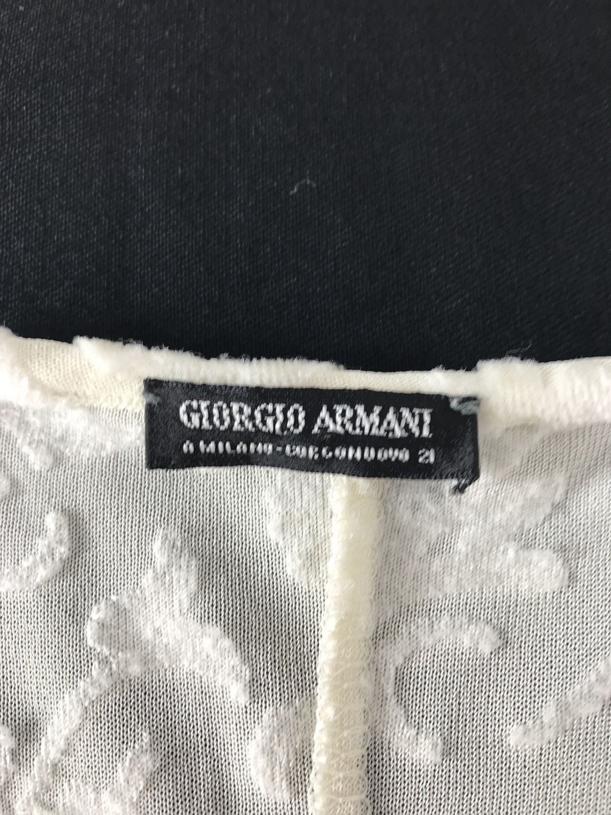Giorgio Armani 90s Giorgio Armani Velvet Devore Sheer Top Dress Luxury Size S / US 4 / IT 40 - 5 Thumbnail