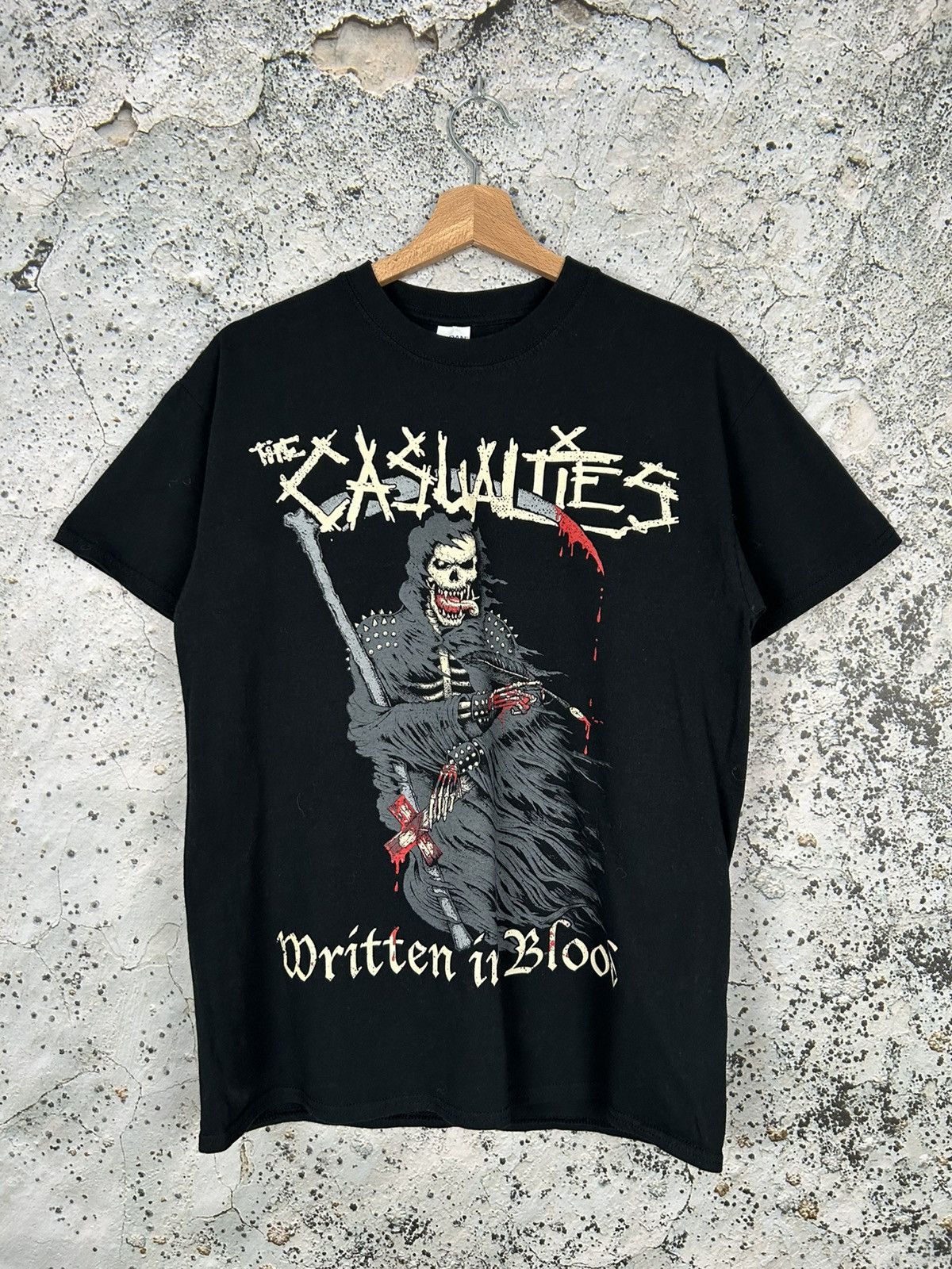 Band Tees The Casualties Written In Blood Rock Band Tee Black Metal Size US M / EU 48-50 / 2 - 1 Thumbnail