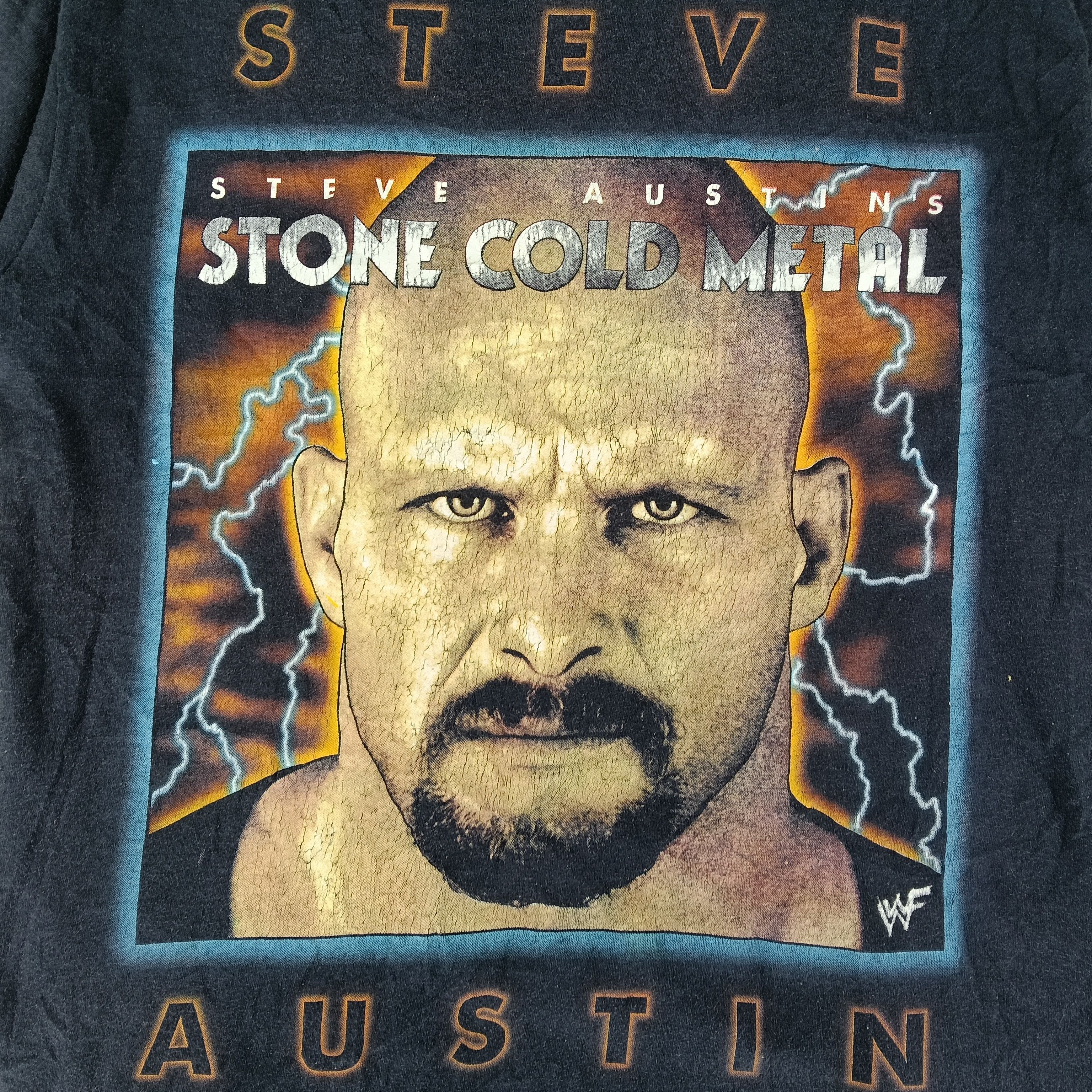Vintage Vintage 90's Stone Cold Steve Austin Black Medium T Shirt Size US M / EU 48-50 / 2 - 5 Thumbnail