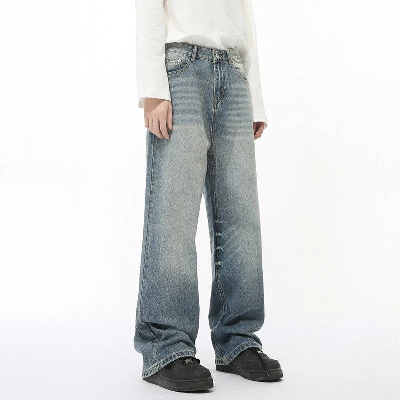 Jean × Vintage Casual Washed Straight Denim Size US 32 / EU 48 - 2 Thumbnail