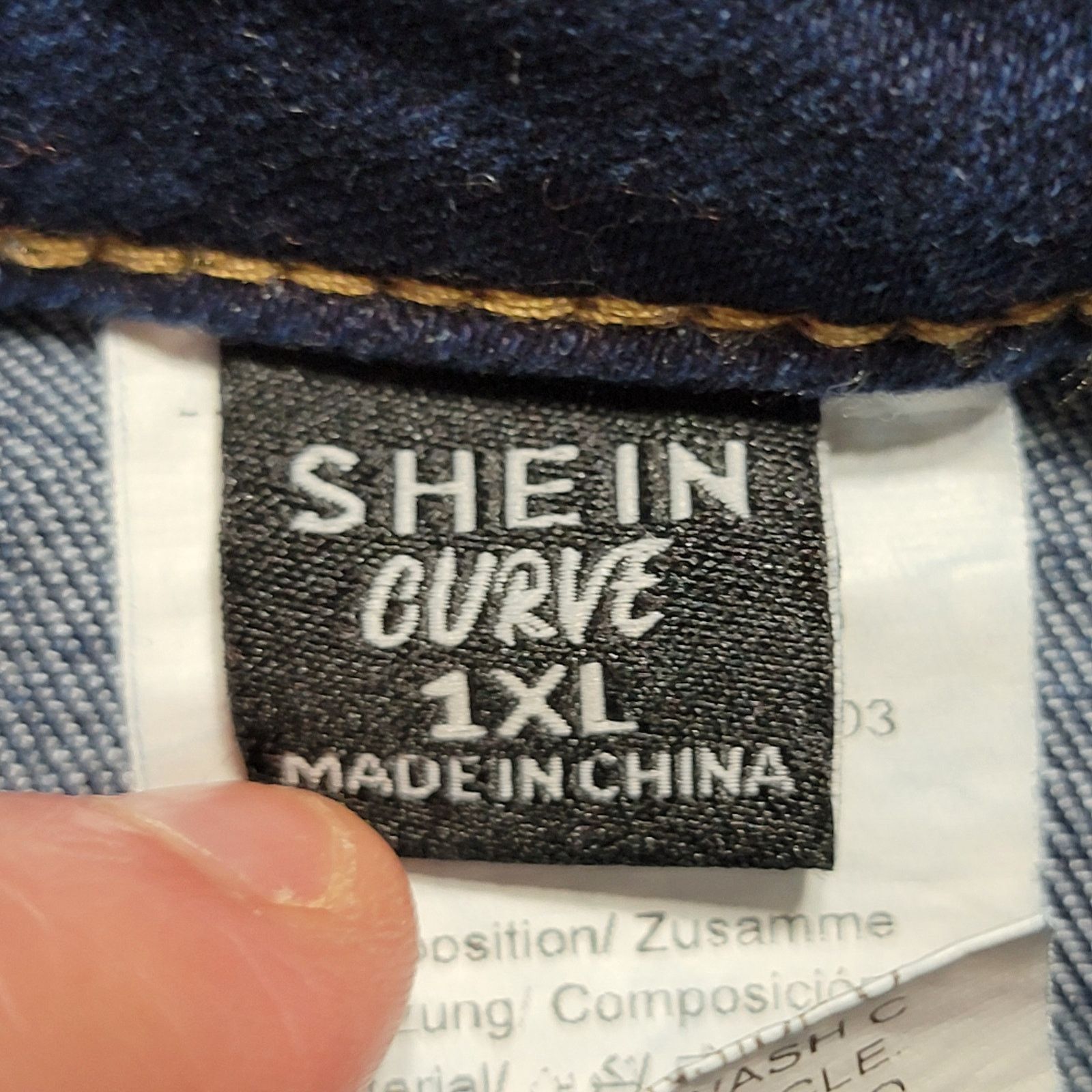Shein Shein Curve Straight Jeans w/ Double Button Up Fly - 1XL Size 32" / US 10 / IT 46 - 5 Thumbnail