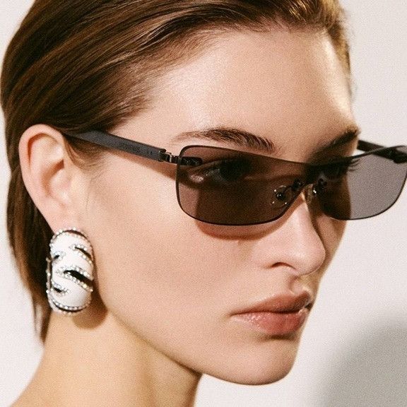 Jacquemus Jacquemus MIRADA JAC/69 C1 Sunglasses Matte Grey Shield Size ONE SIZE - 3 Thumbnail