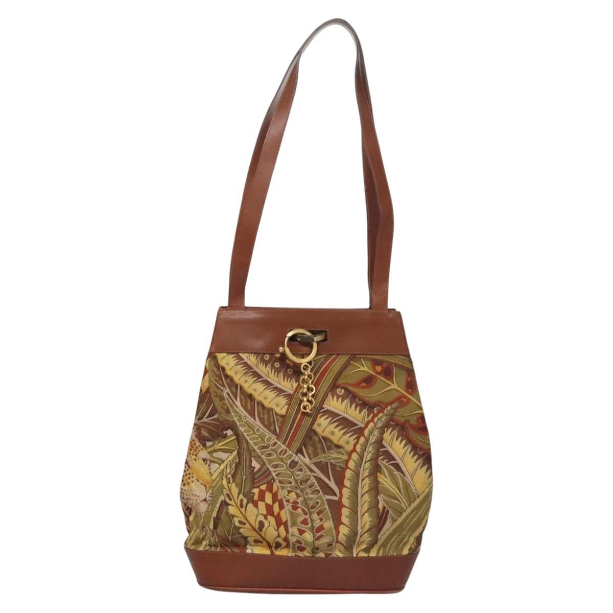 Salvatore Ferragamo Brown Canvas Shoulder Bag (Pre-Owned) Size ONE SIZE - 1 Thumbnail