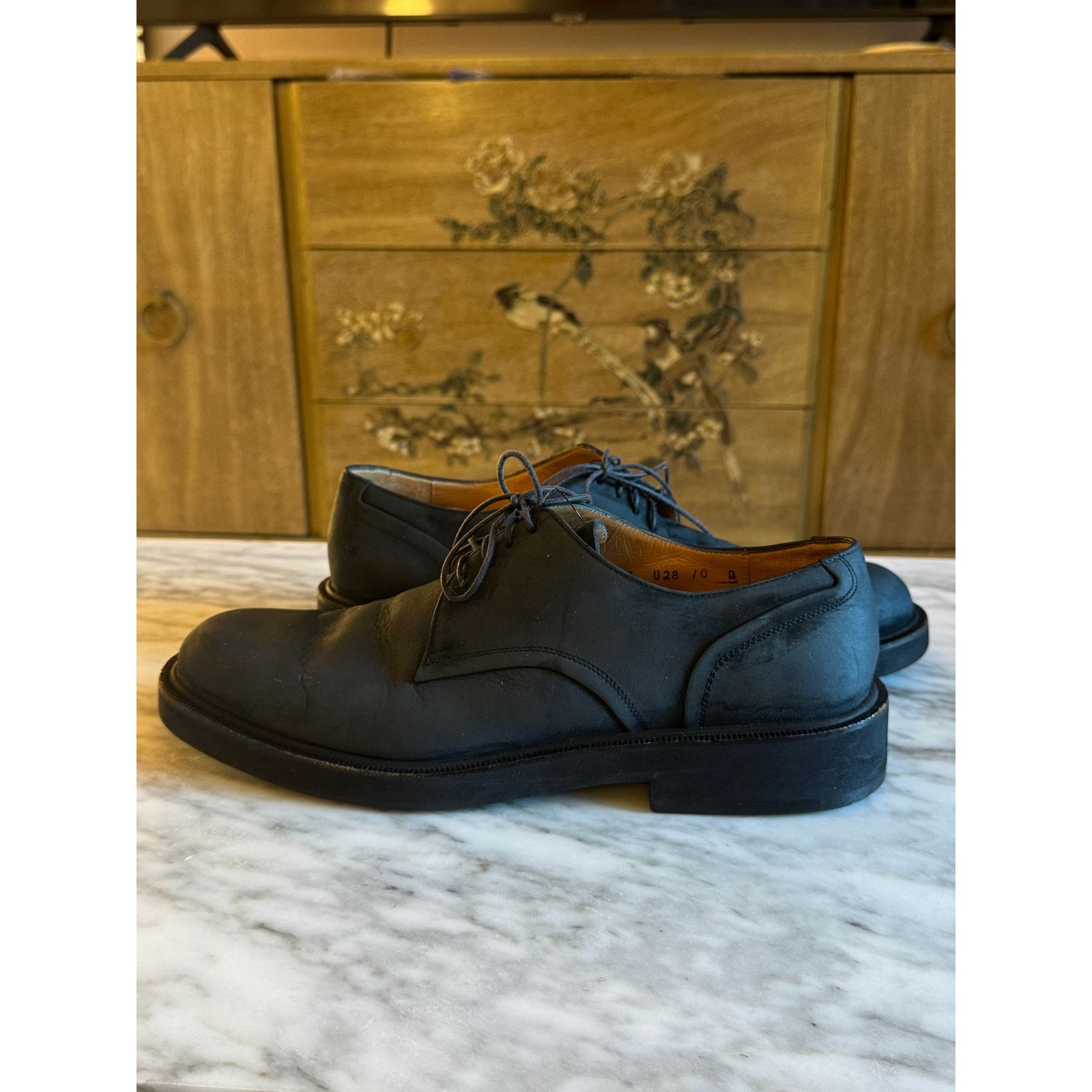 Salvatore Ferragamo Salvatore Ferragamo Men's Dark Green Suede Oxfords Size US 11.5 / EU 44-45 - 3 Thumbnail