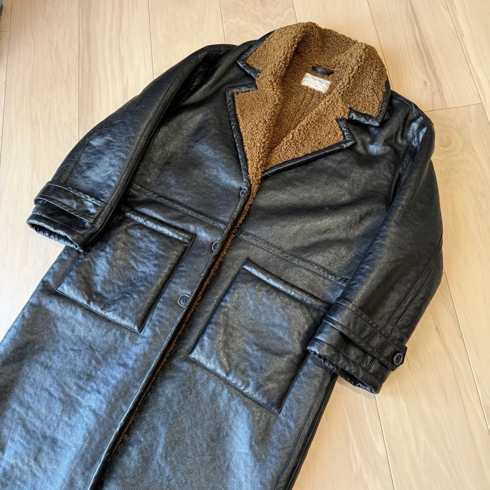 Free People Free People London Vegan Coat Women's Medium Black Long Size M / US 6-8 / IT 42-44 - 11 Thumbnail