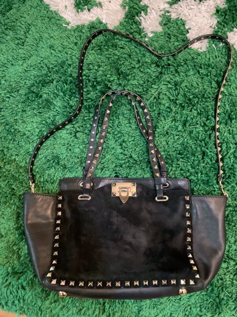 Valentino Valentino Studded Leather Tote Bag Size ONE SIZE - 1 Thumbnail