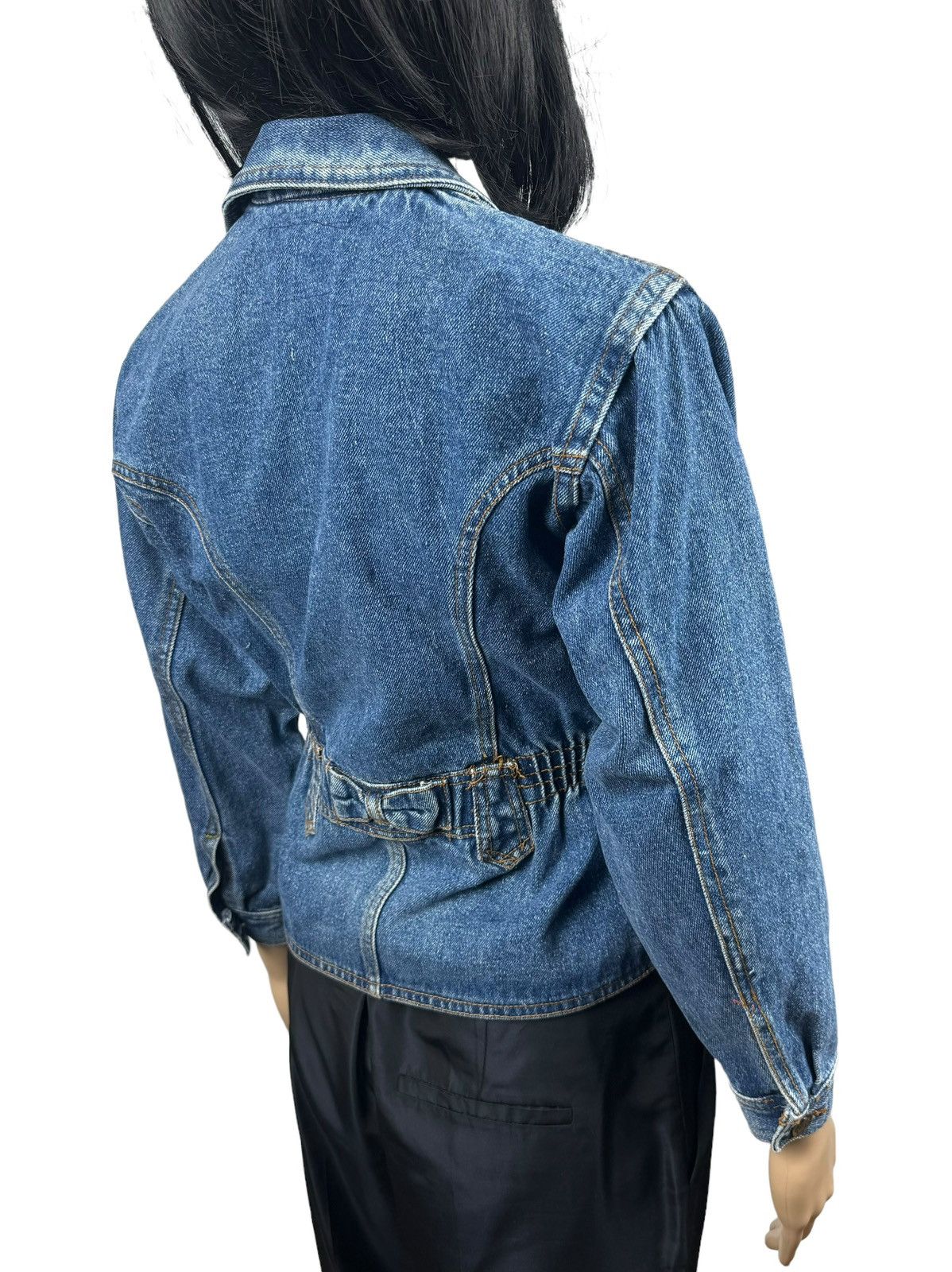 Versace Jeans Couture × Vintage Vintage Versace 1980s Denim Heart Biker Jacket size XS Size XS / US 0-2 / IT 36-38 - 12 Thumbnail