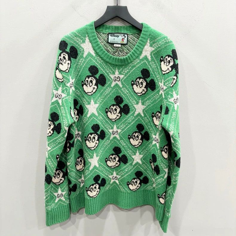Gucci gucci mickey mouse green logo sweater-dmc Size US M / EU 48-50 / 2 - 1 Thumbnail