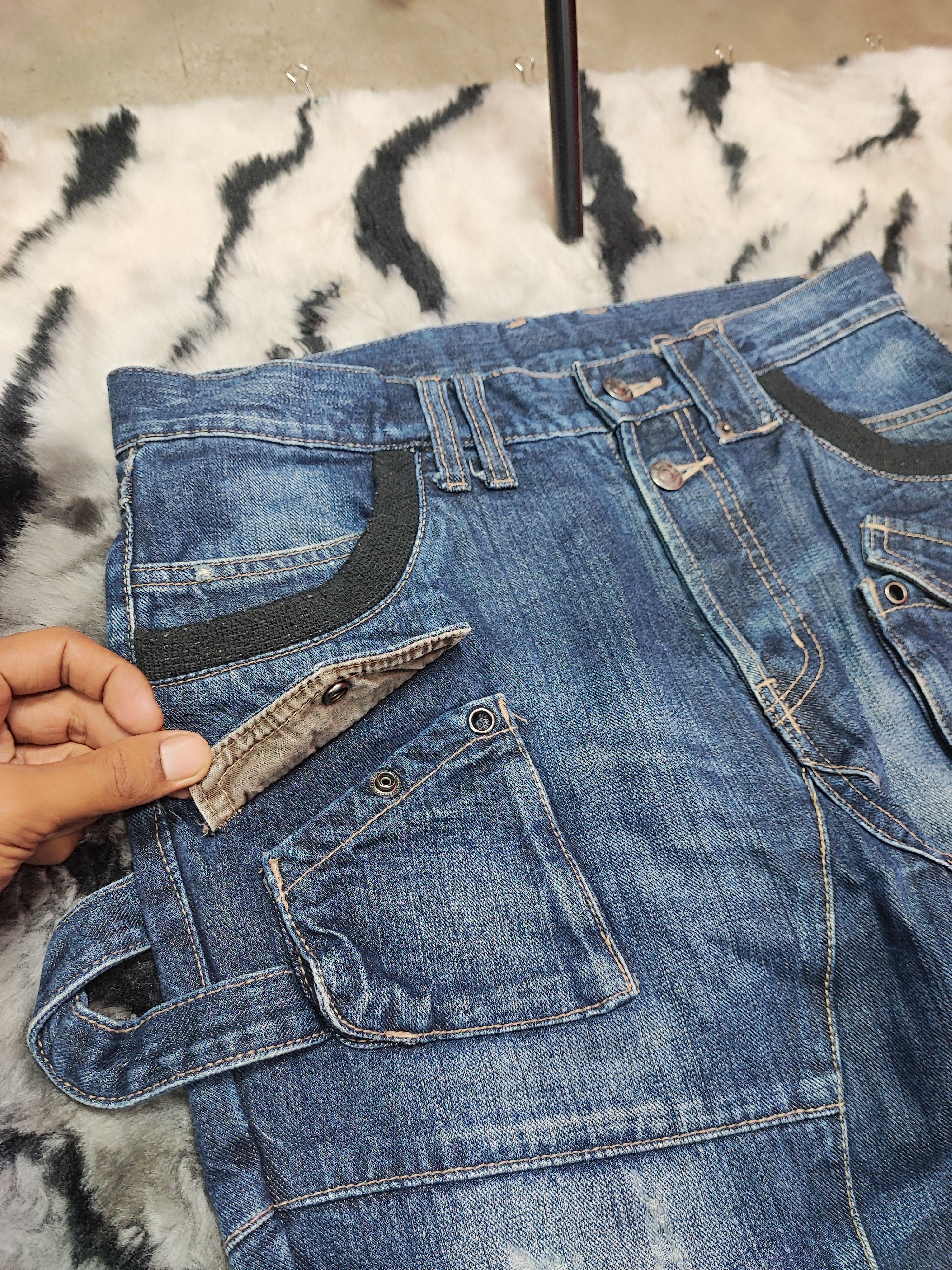 PPFM PPFM Multi-Pocket Zipper Denim Cyber Punk Style ERD Size US 32 / EU 48 - 9 Thumbnail