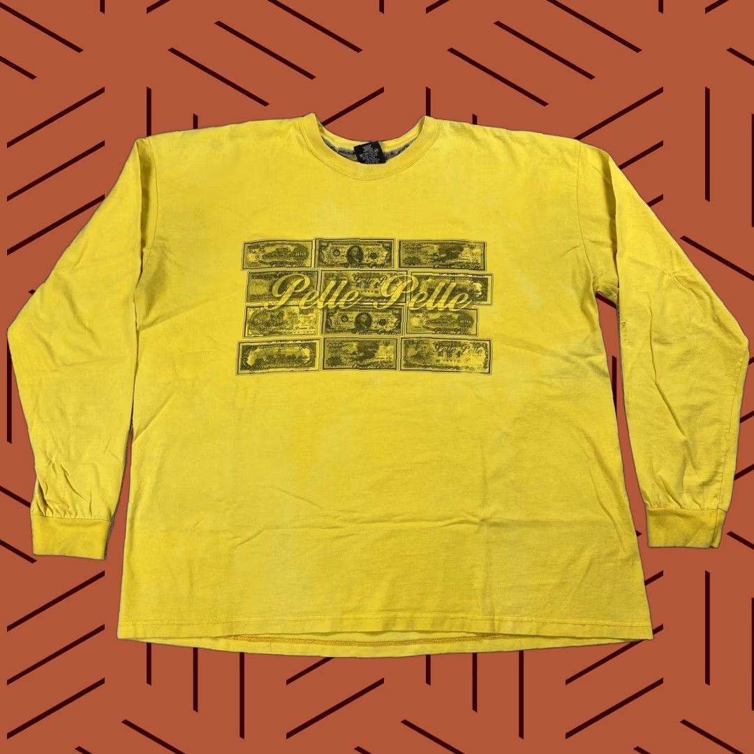 Pelle Pelle VINTAGE Pelle Pelle Long Sleeve T-Shirt Men 2XL Yellow Hip Hop Graphic Rap Tee 2000s XXL Mens Size US XXL / EU 58 / 5 - 1 Thumbnail