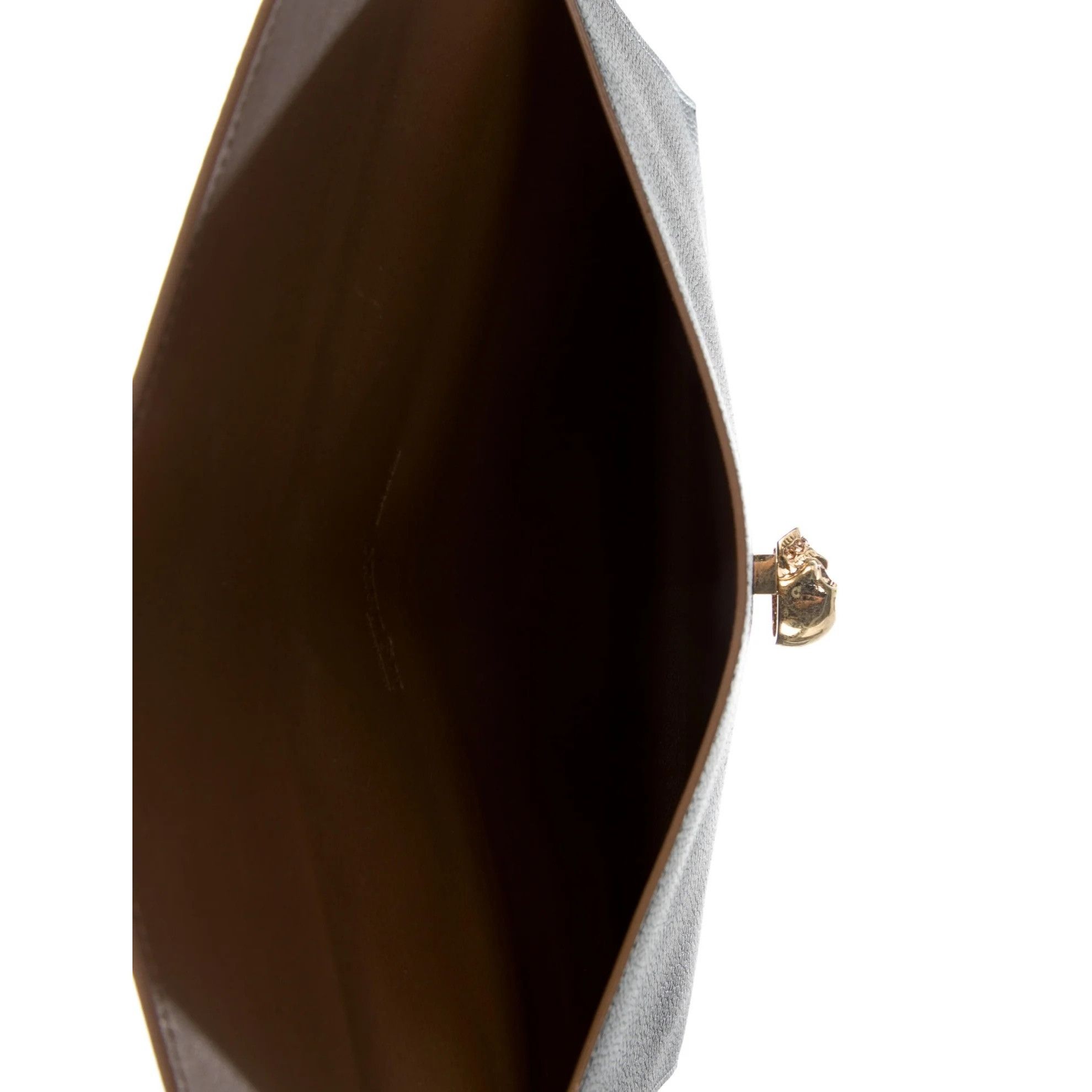 Alexander McQueen Alexander McQueen Black Leather Skull Clutch With Gold-Tone Size ONE SIZE - 5 Thumbnail