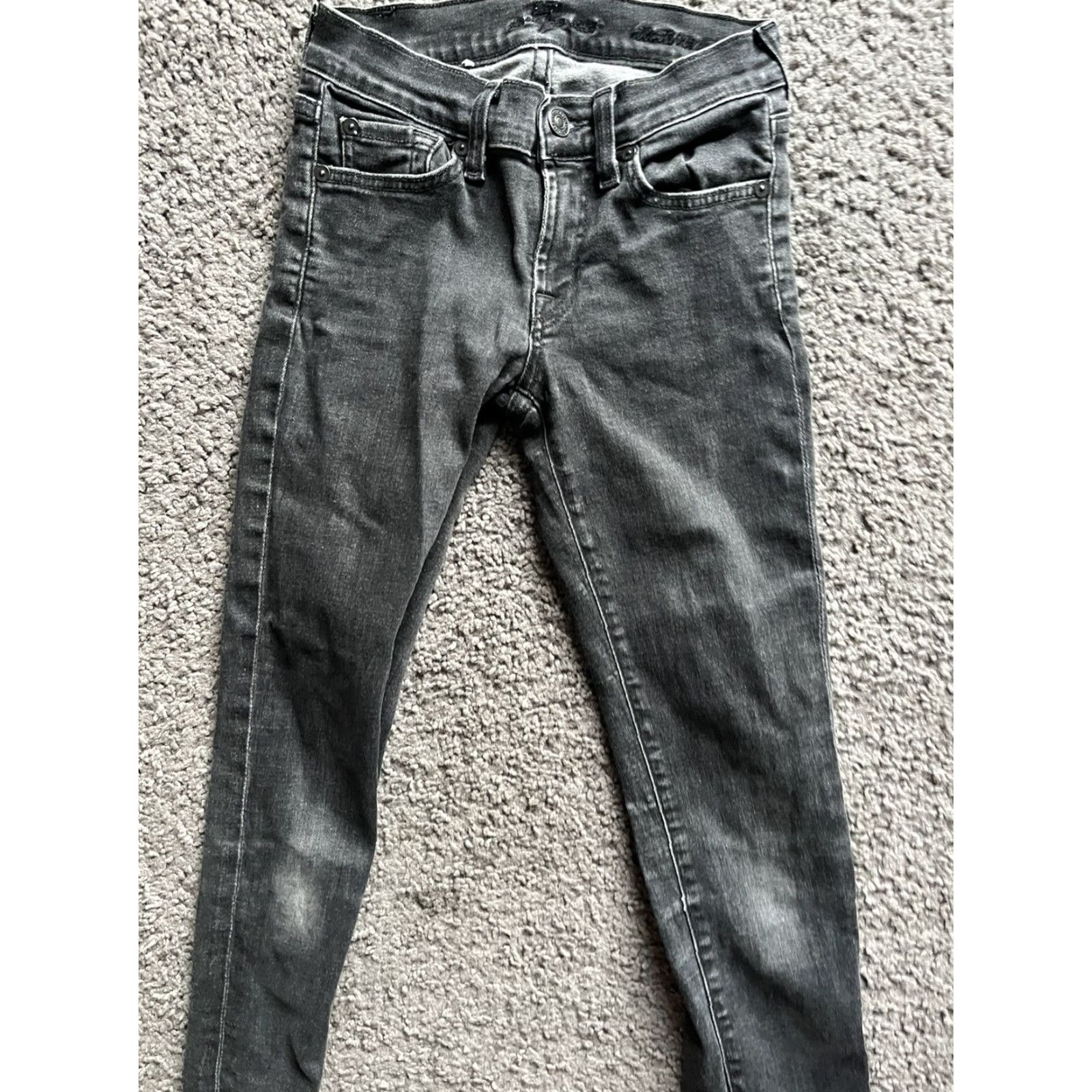 7 For All Mankind 7 For All Mankind Roxanne Jeans Skinny Black Wash Distressed Woman 24 Inseam 32 Color Black Size 24 Womens Size ONE SIZE - 4 Thumbnail