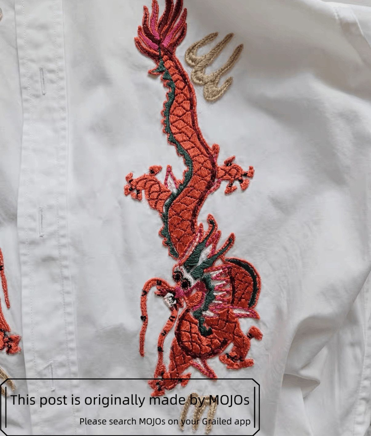 Gucci Sz 38 Gucci Dragon Stitch Shirt mojos4023 Size US M / EU 48-50 / 2 - 4 Thumbnail