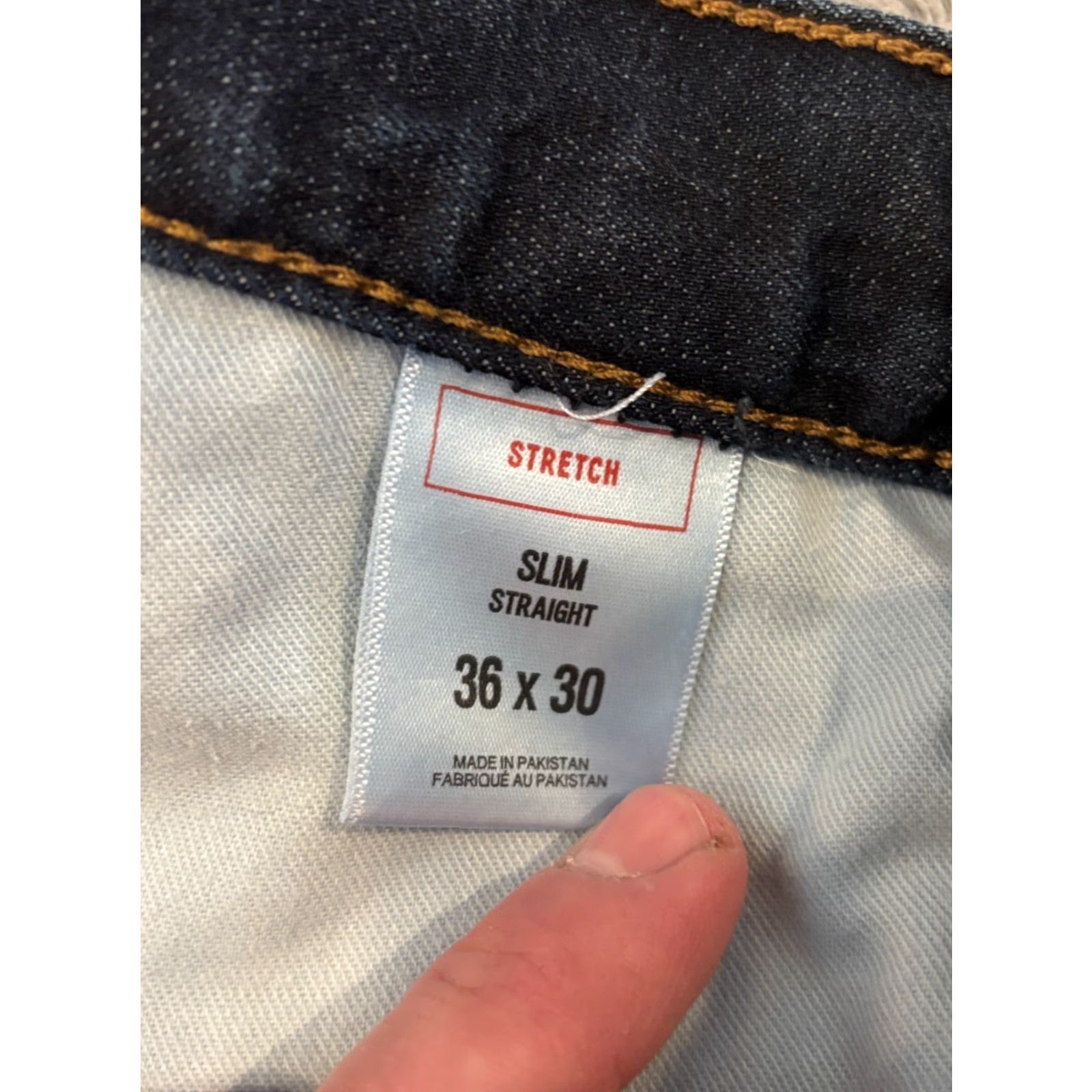 Express Express Jeans Mens 36x30 36x26 Blue Denim Slim Straight Y2K Dark Wash Casual Shirt? Size US 36 / EU 52 - 3 Thumbnail