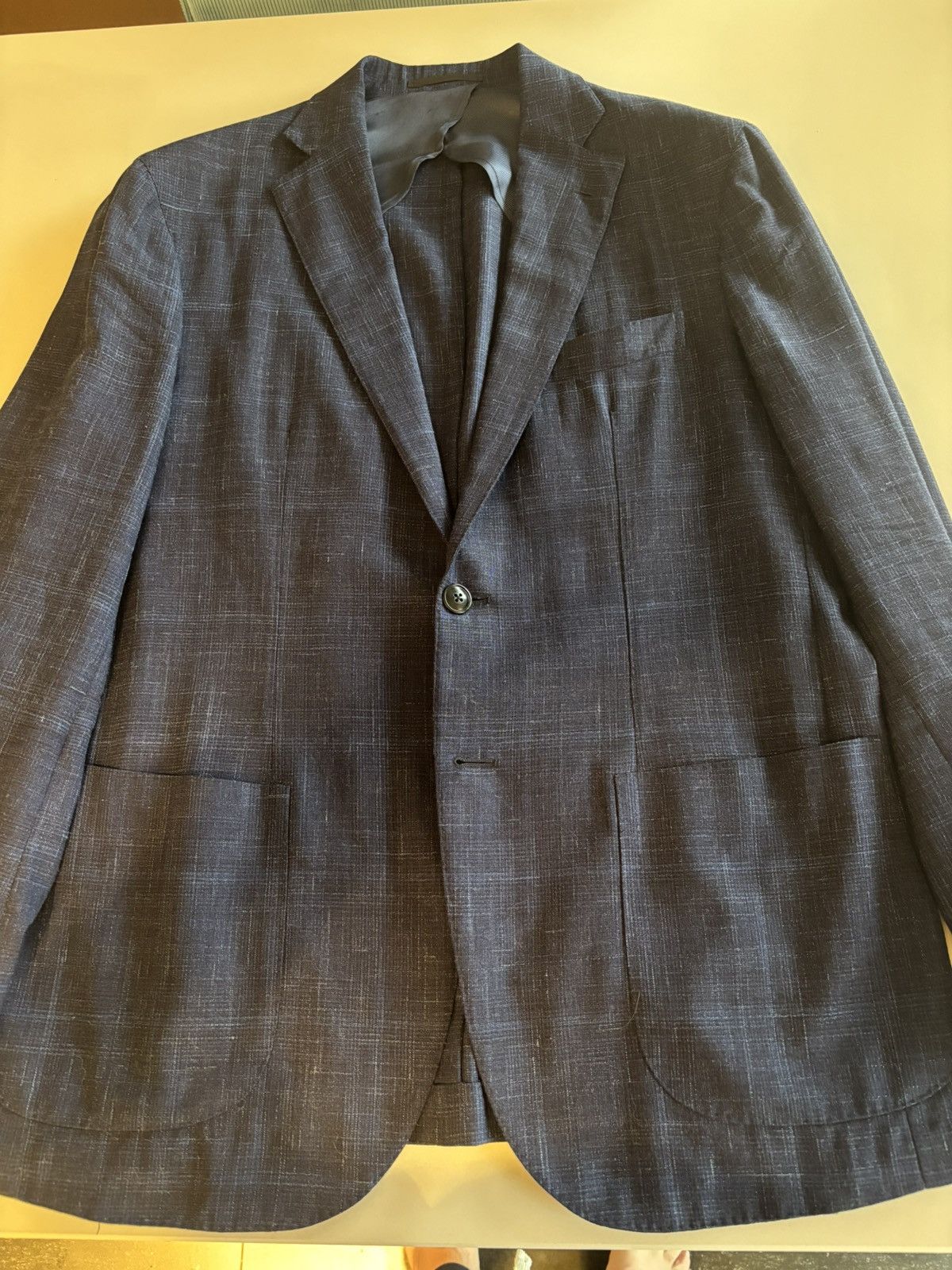 Barba Napoli Lightly woven beautiful woven summer blazer Size 44R - 3 Thumbnail