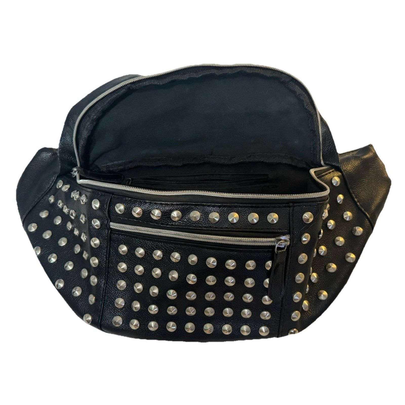 Other Jumbo Spike Studded Crossbody Bag Sling Goth Steampunk Moto Size ONE SIZE - 7 Thumbnail