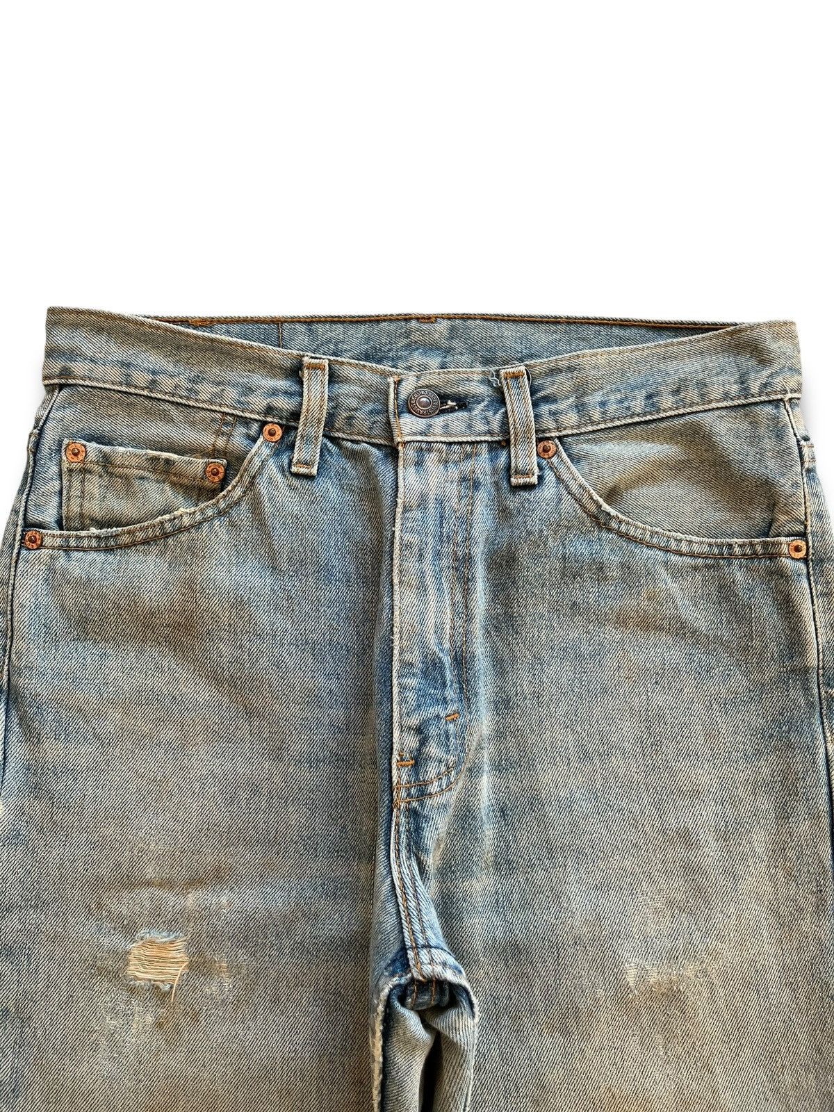 Levi's × Levi's Vintage Clothing Vintage 90s Levis 517 Mud Wash Distressed Flare Jeans Size US 30 / EU 46 - 4 Thumbnail