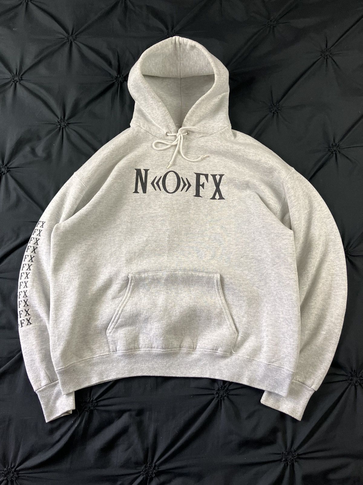 image of Vintage Nofx Liza And Louise 90’S Single Stitch Hoodie Used in Grey, Men's (Size XL)