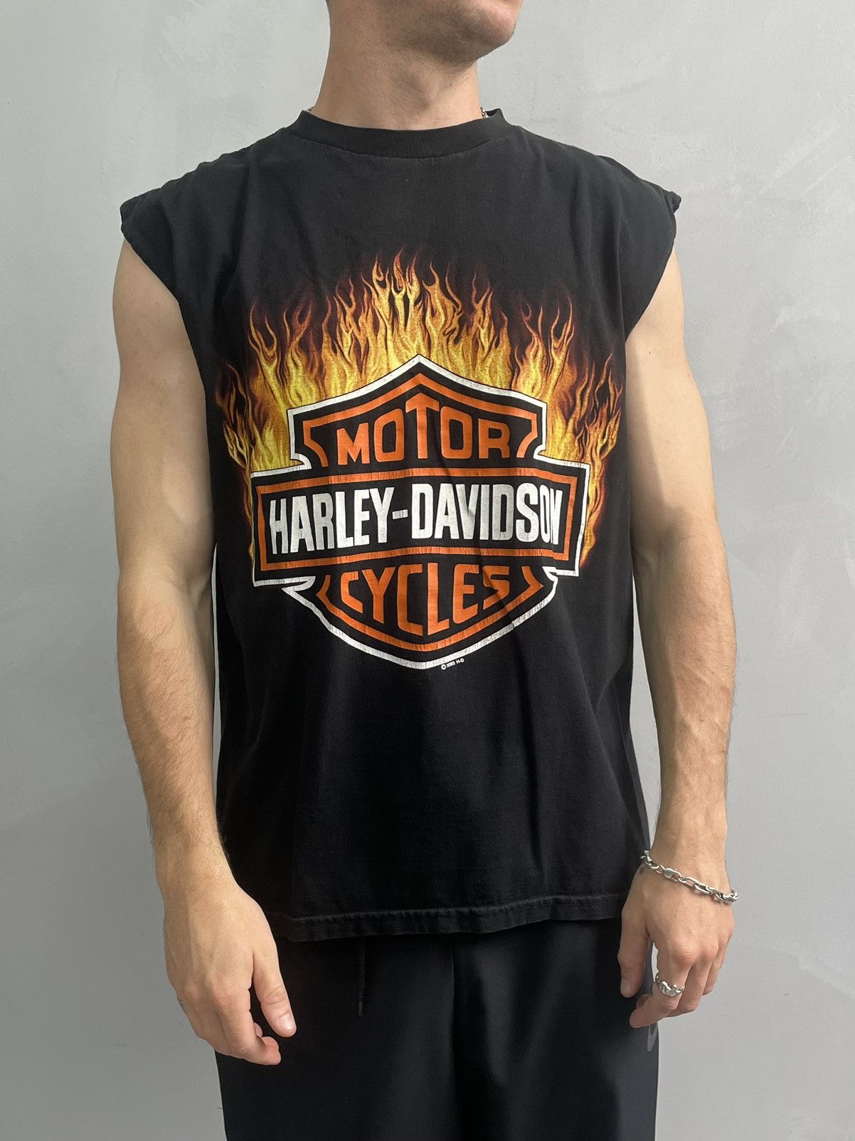 Harley Davidson Rare 90s flames Harley Davidson 3d emblem Size US M / EU 48-50 / 2 - 1 Thumbnail
